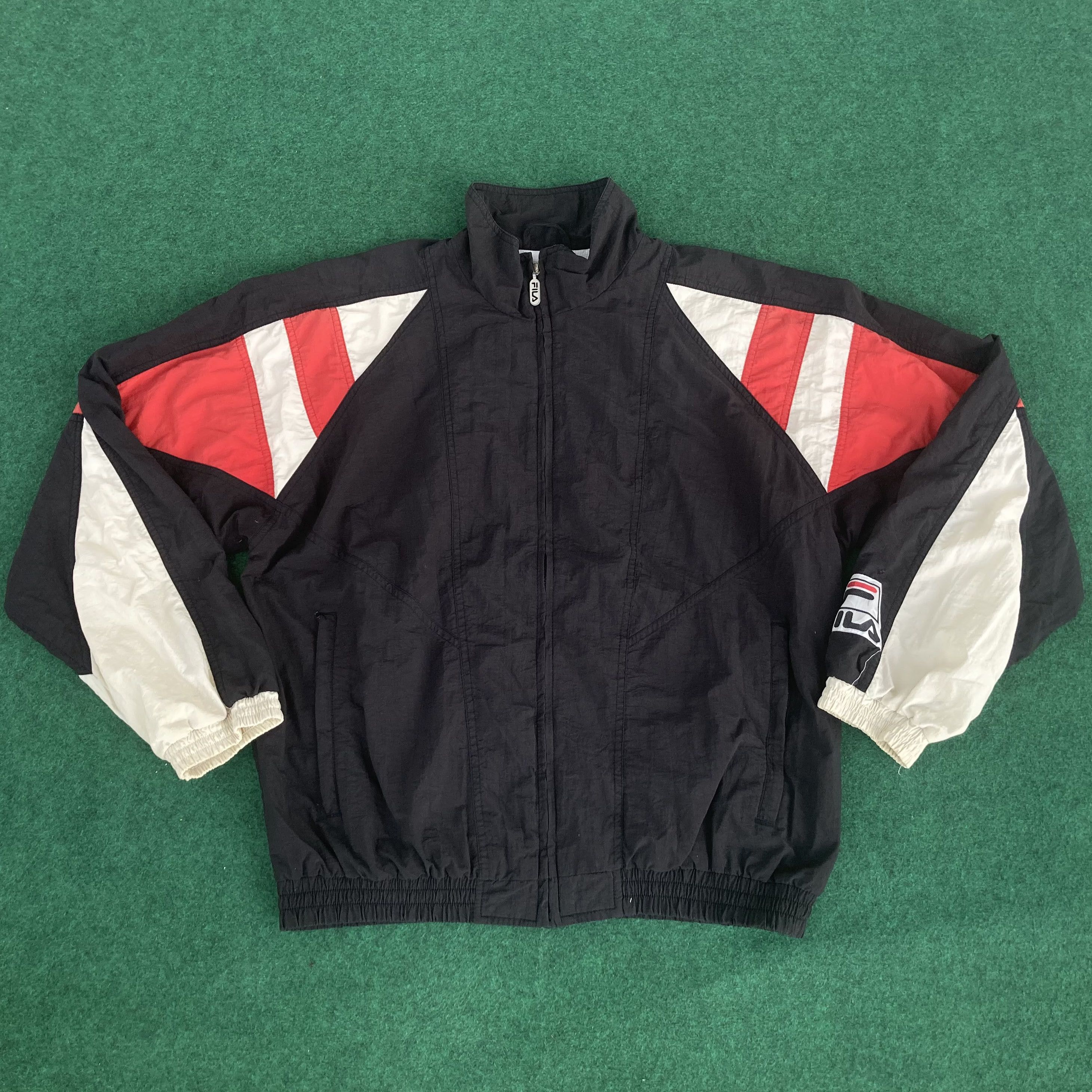 Fila Big Logo Windbreaker Sweaters Mods Indie Zipper Jacket