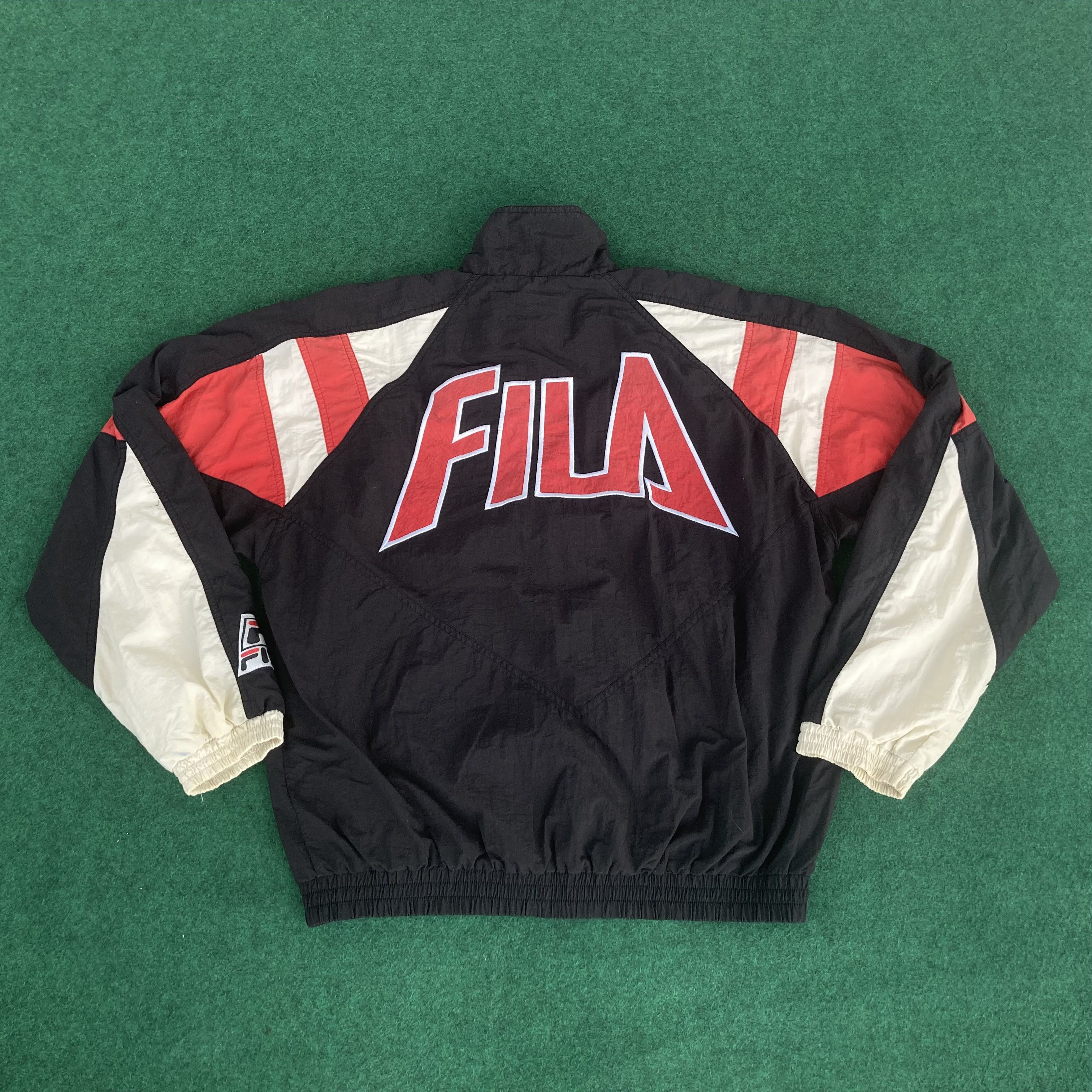 Fila Big Logo Windbreaker Sweaters Mods Indie Zipper Jacket