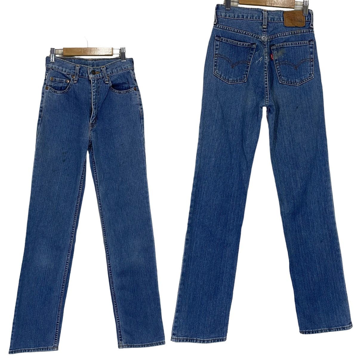 Levi's × Vintage 25x32 Vintage 90s Levis W511 Medium Blue Distressed Denim Size 25" / US 0 / IT 36 - 1 Thumbnail
