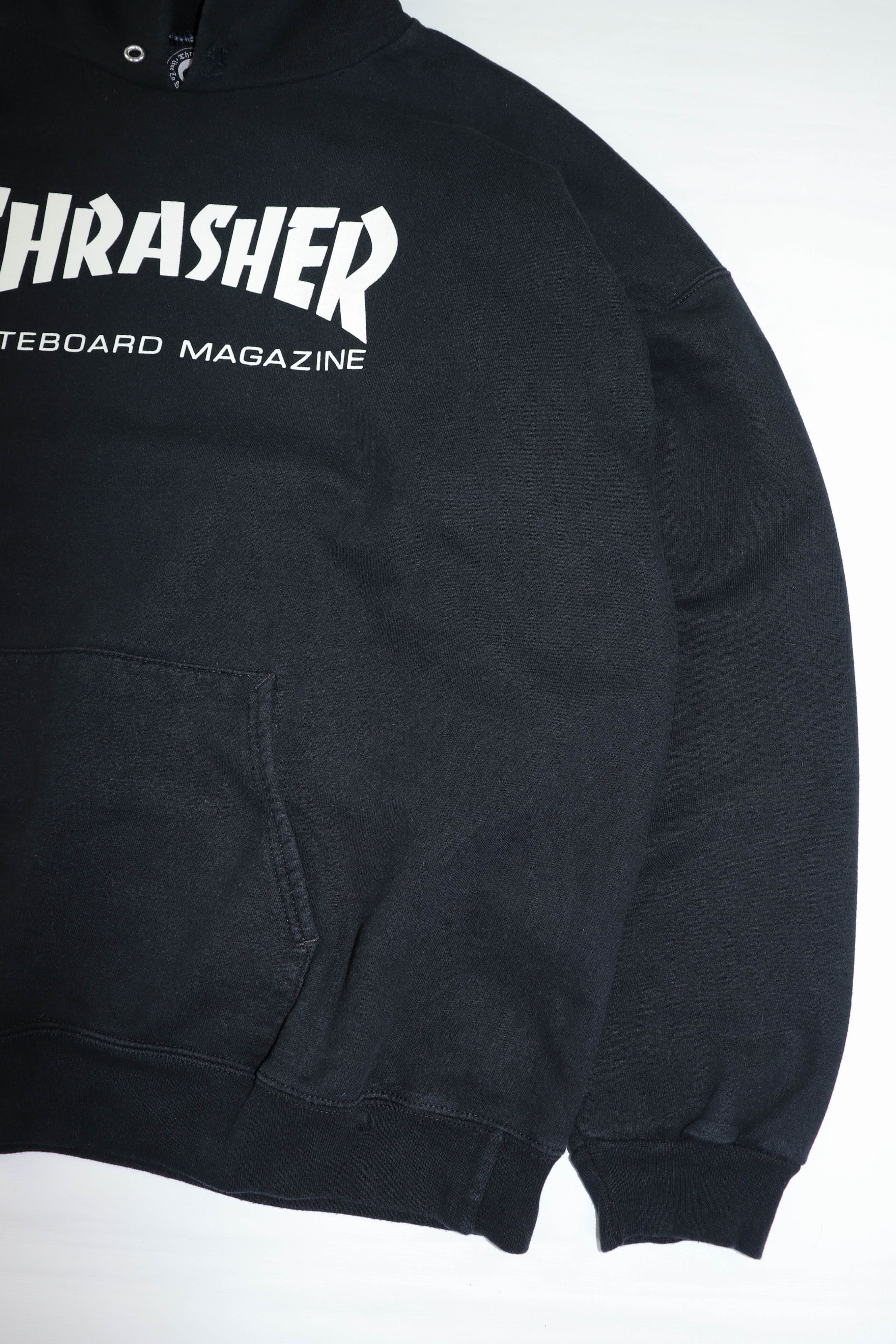 Thrasher Thrasher Skateboard Graphics Big Logo Baggy Fit Black Hoodie Size US XL / EU 56 / 4 - 6 Thumbnail