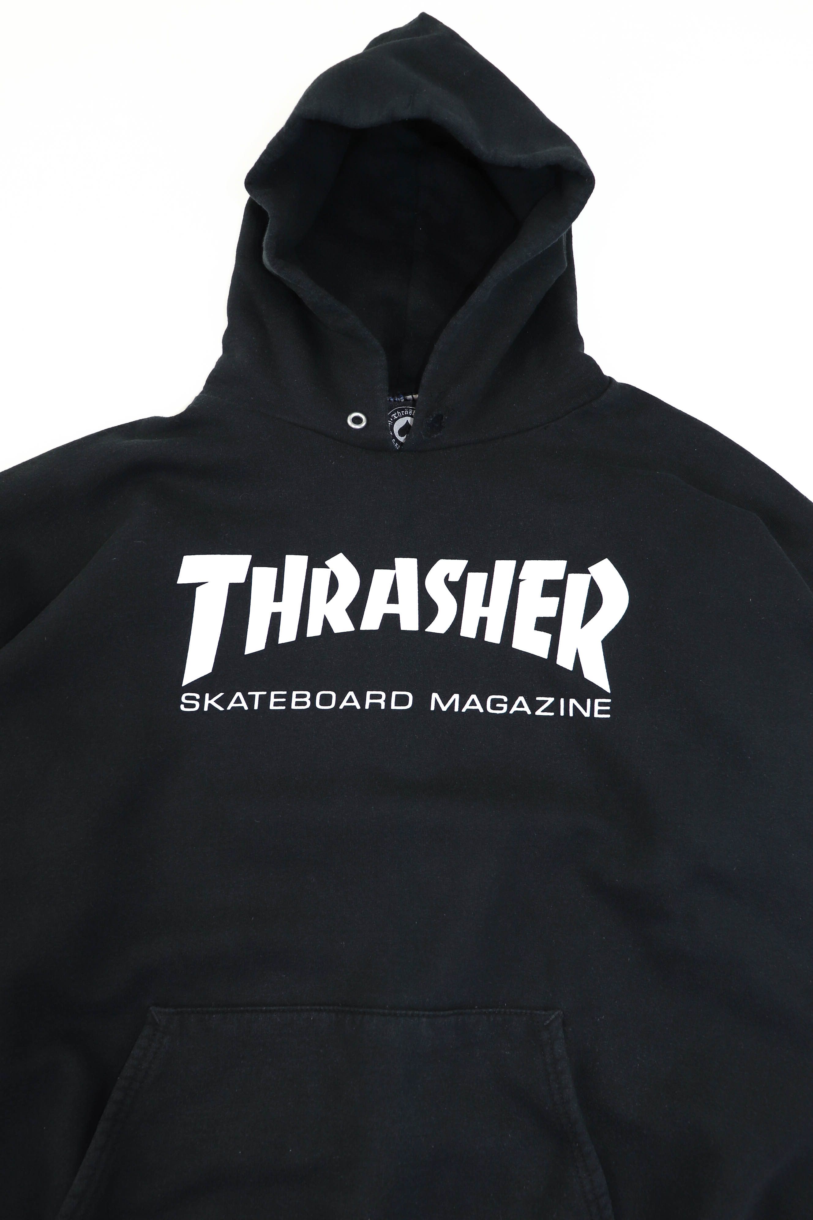 Thrasher Thrasher Skateboard Graphics Big Logo Baggy Fit Black Hoodie Size US XL / EU 56 / 4 - 3 Thumbnail