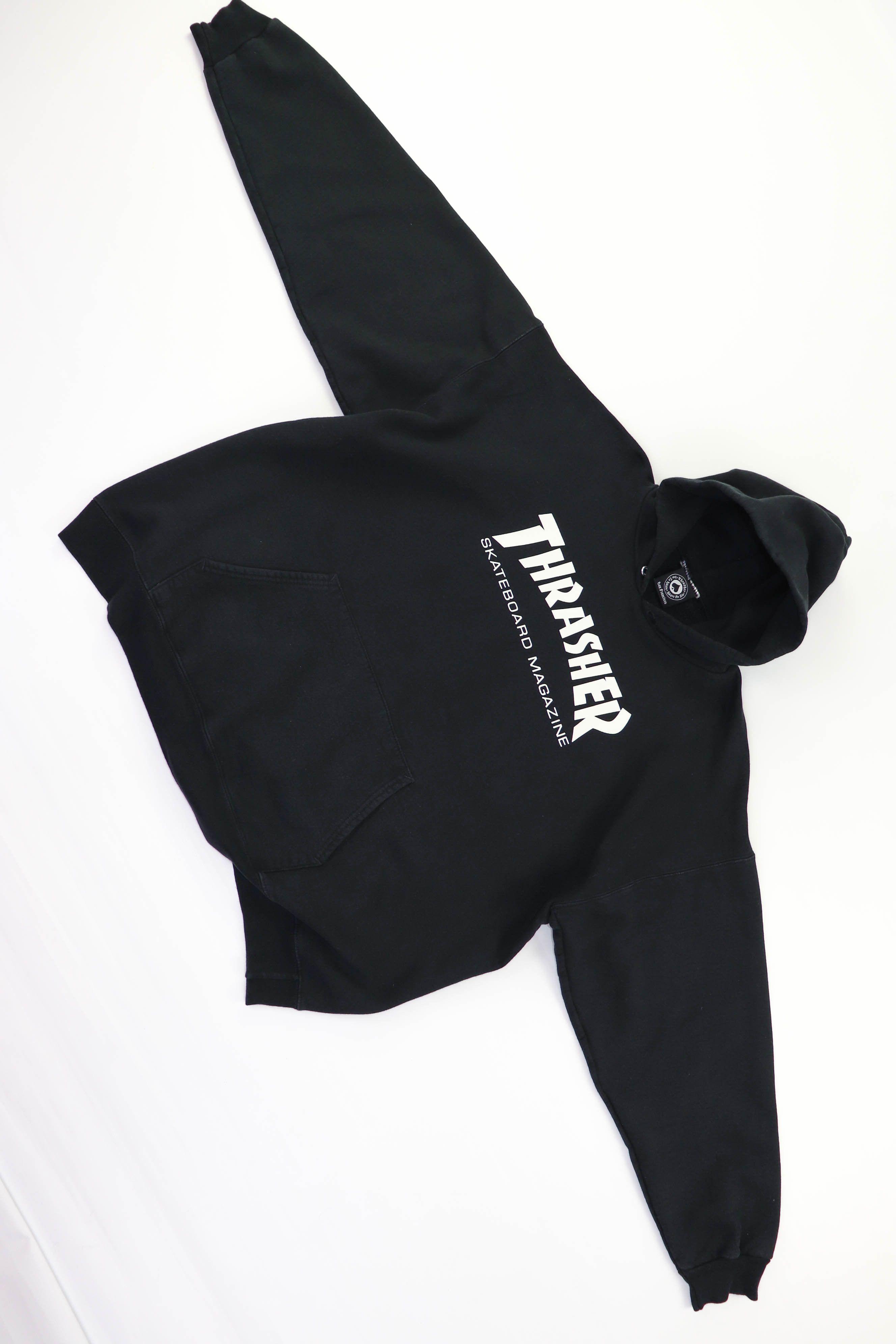 Thrasher Thrasher Skateboard Graphics Big Logo Baggy Fit Black Hoodie Size US XL / EU 56 / 4 - 4 Thumbnail