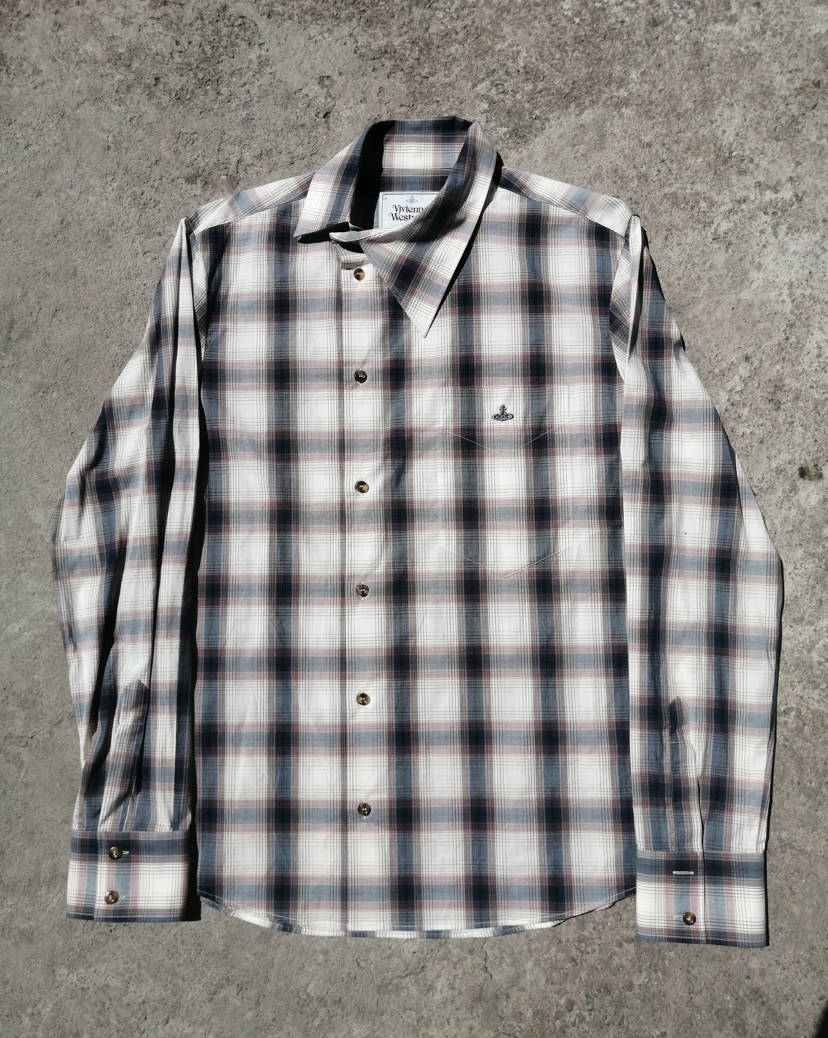 Vivienne Westwood Assymetrical Plaid Shirt Size US L / EU 52-54 / 3 - 1 Thumbnail
