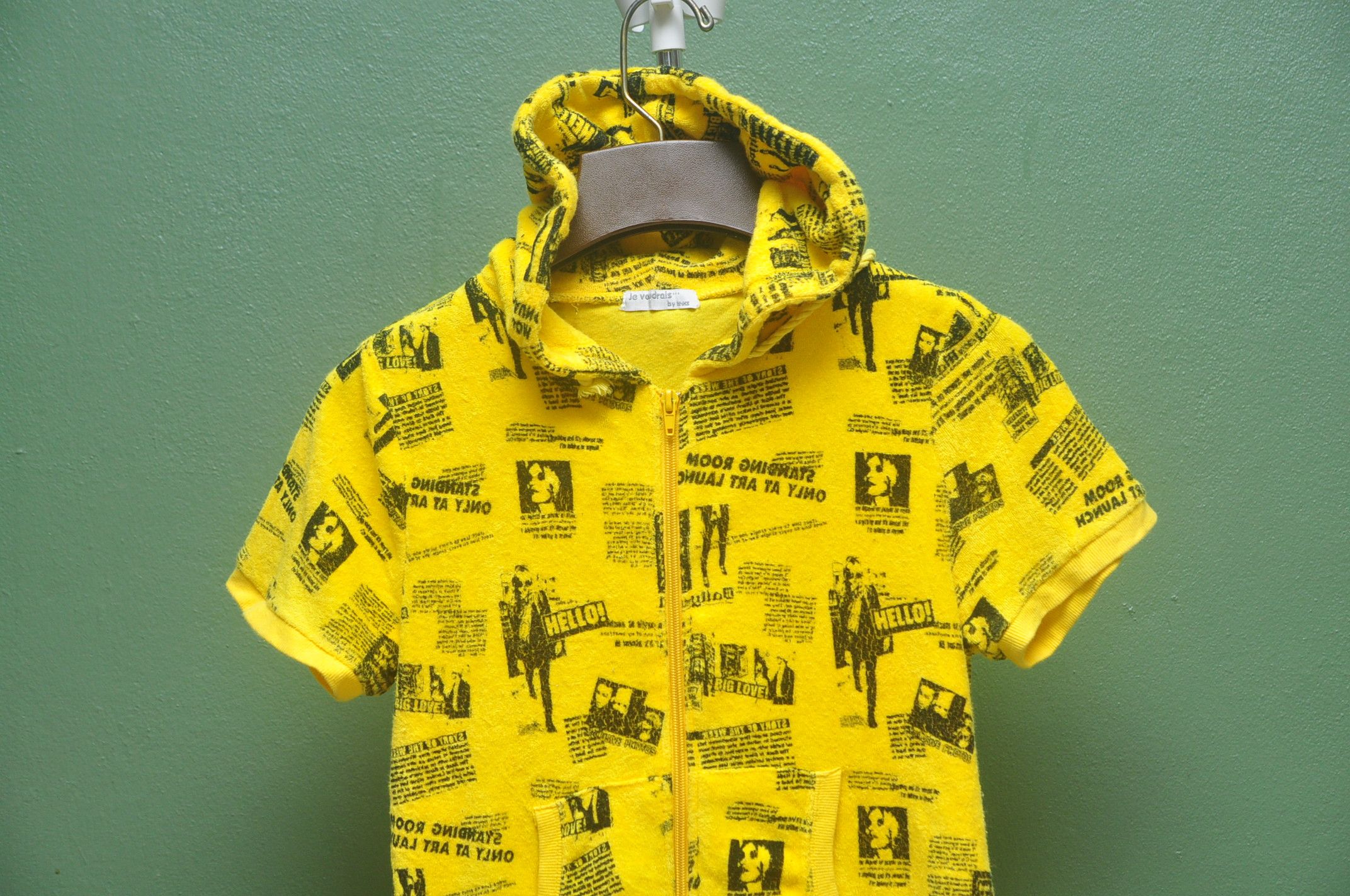 Designer × Japanese Brand × Vintage Punk Hoodie Yellow Shirt Size M / US 6-8 / IT 42-44 - 3 Thumbnail