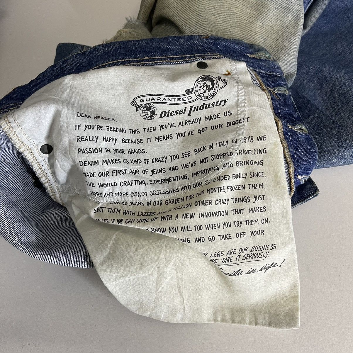 Tornado Mart Vintage Diesel Industry Waykee Regular Straight Jeans Size US 32 / EU 48 - 17 Thumbnail