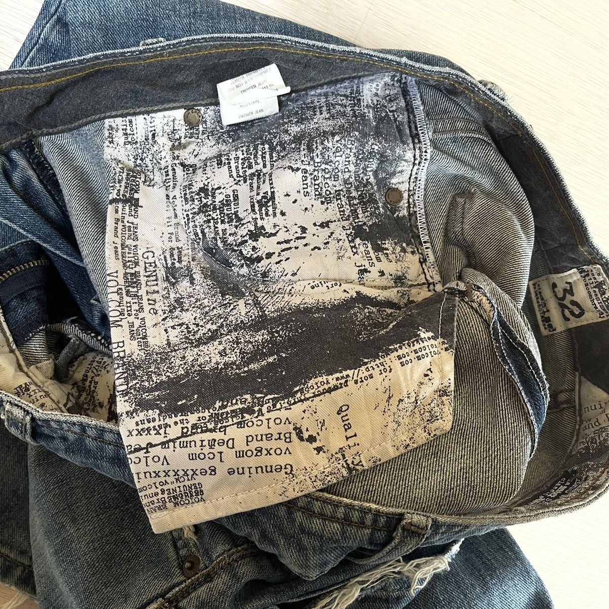 Vintage × Volcom Vintage 00s Volcom Skate Liberated Enowen Denim Jeans Size US 32 / EU 48 - 19 Thumbnail