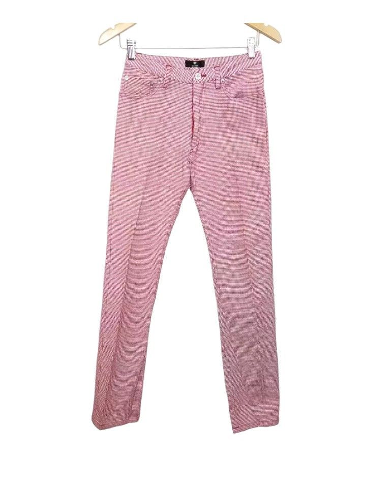SUPER LOVERS Red White Houndstooth Pant