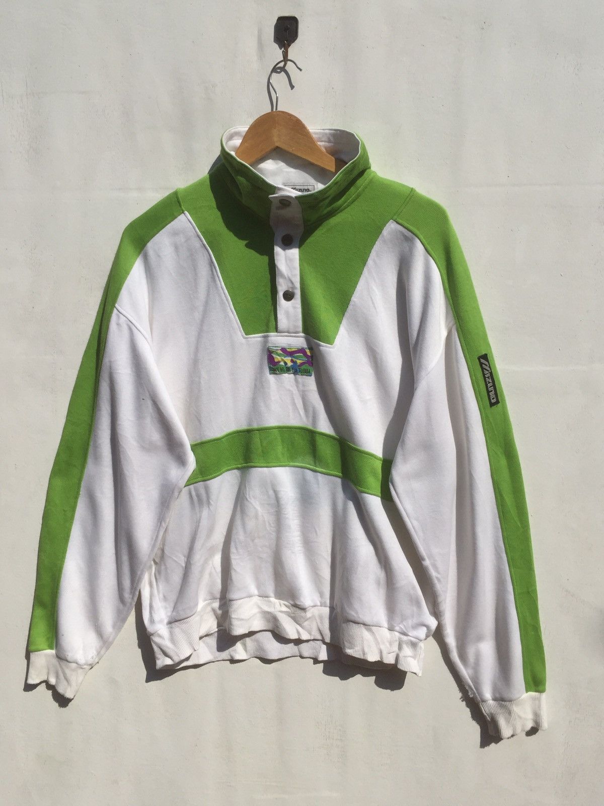 Japanese Brand Rare Mizuno Colorblock half button/37 Size US M / EU 48-50 / 2 - 1 Thumbnail