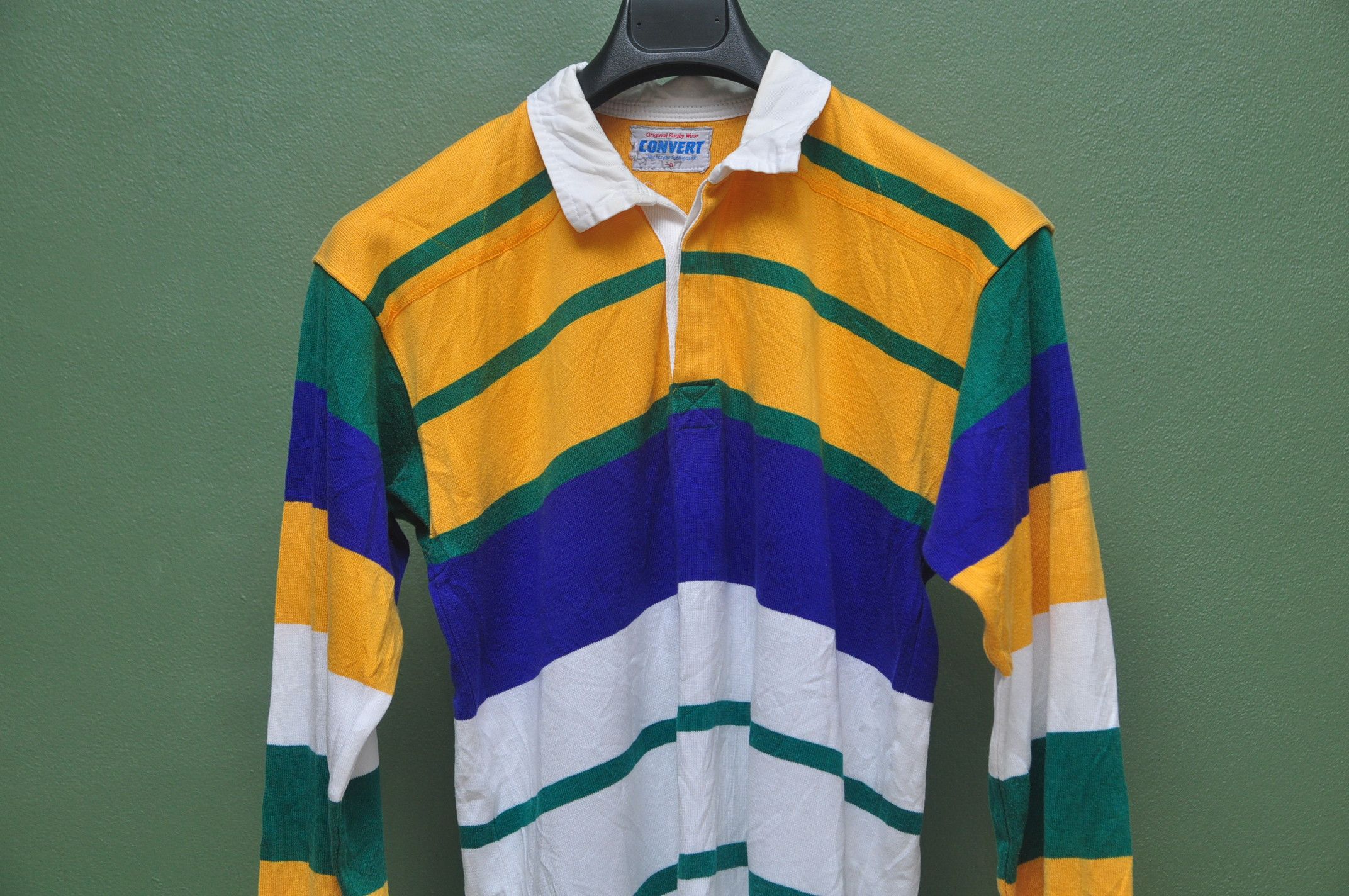 Japanese Brand Vintage Convert Rugby Wear Multicolour Shirt Size US L / EU 52-54 / 3 - 3 Thumbnail