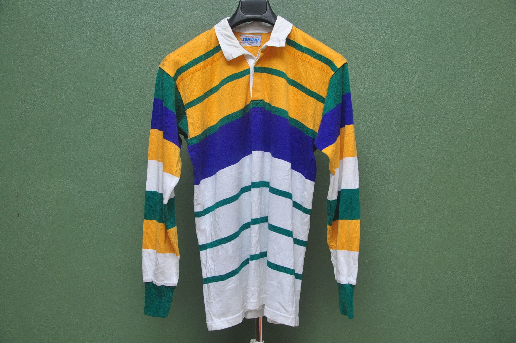 Japanese Brand Vintage Convert Rugby Wear Multicolour Shirt Size US L / EU 52-54 / 3 - 1 Thumbnail