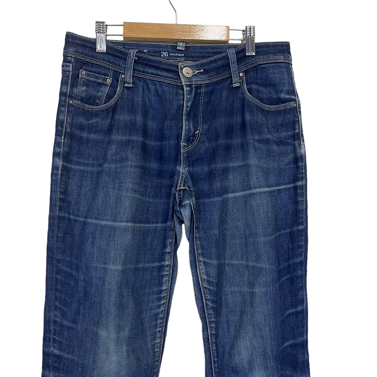 Levi's RIOT💥30x26.5 Levis Boyfriend Denim Faded Blue Skinny Jeans Size US 30 / EU 46 - 3 Thumbnail
