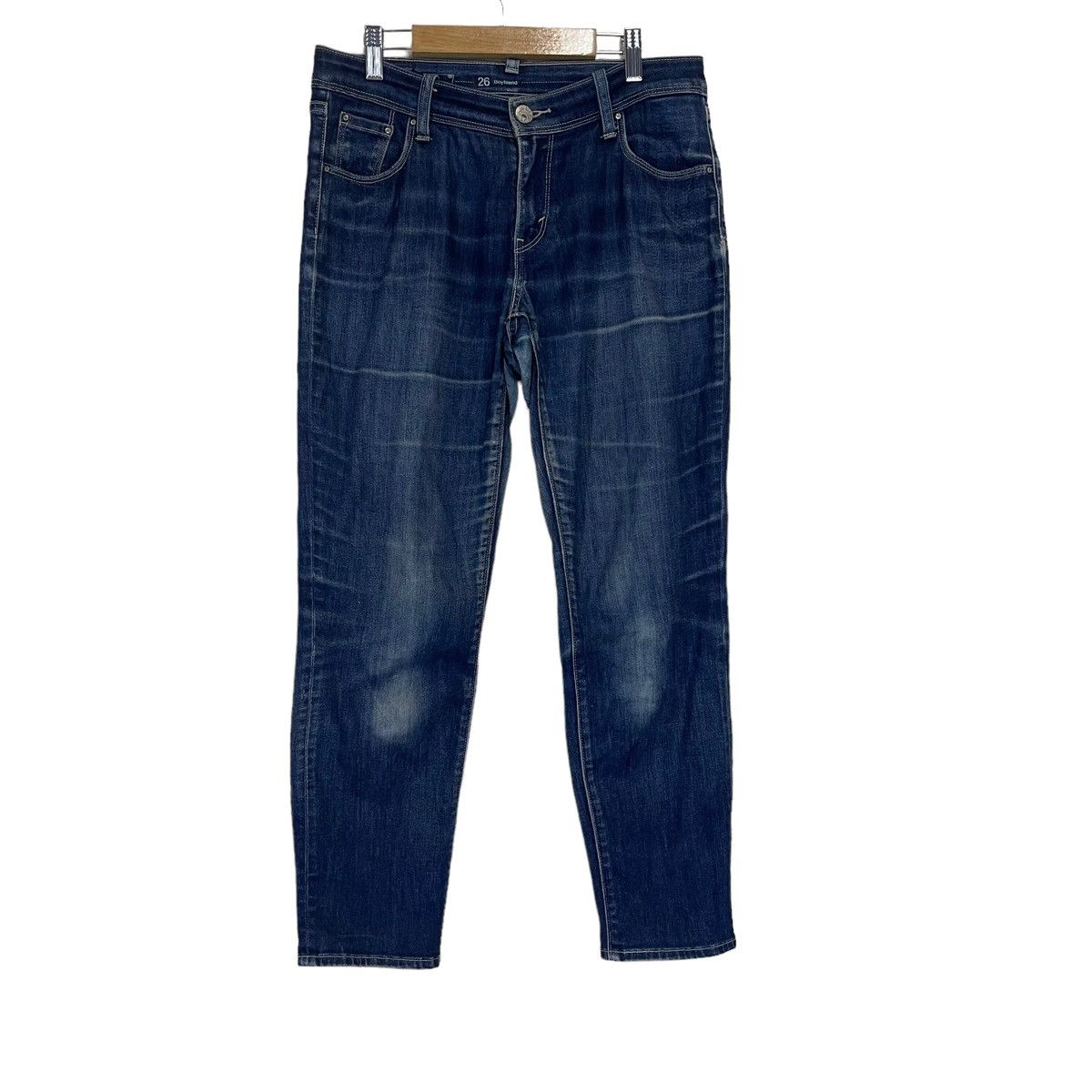 Levi's RIOT💥30x26.5 Levis Boyfriend Denim Faded Blue Skinny Jeans Size US 30 / EU 46 - 2 Thumbnail