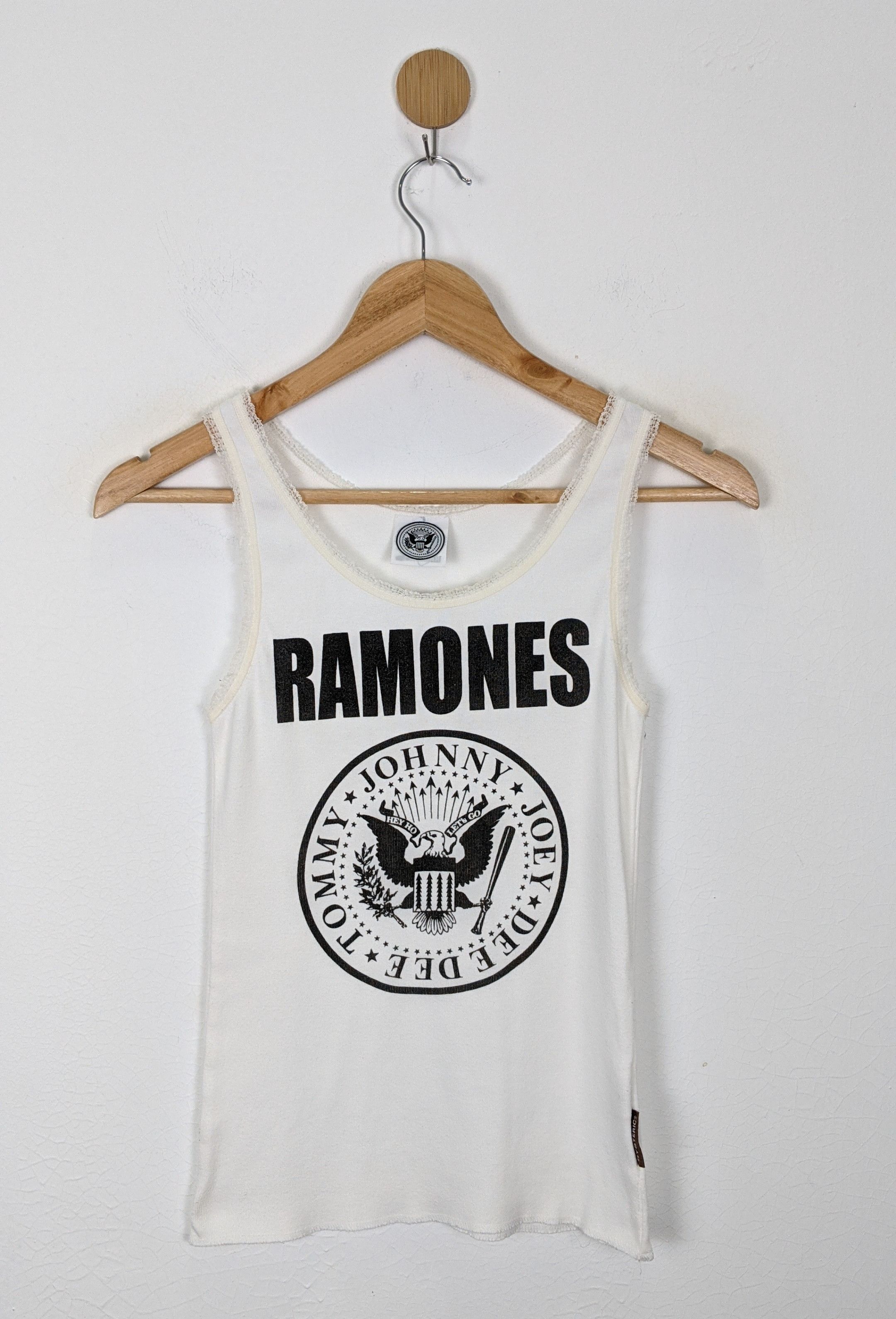 image of Hysteric Glamour Ramones Tank Shirt in White, Women's (Size XS)
