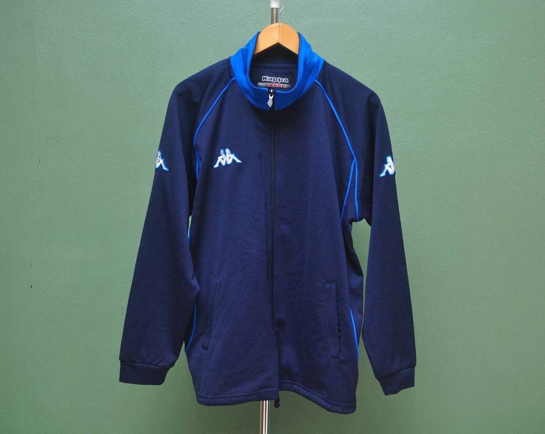 Designer × Japanese Brand × Kappa Vintage Kappa Sweater Track Big Logo Sweater Size US XL / EU 56 / 4 - 1 Thumbnail