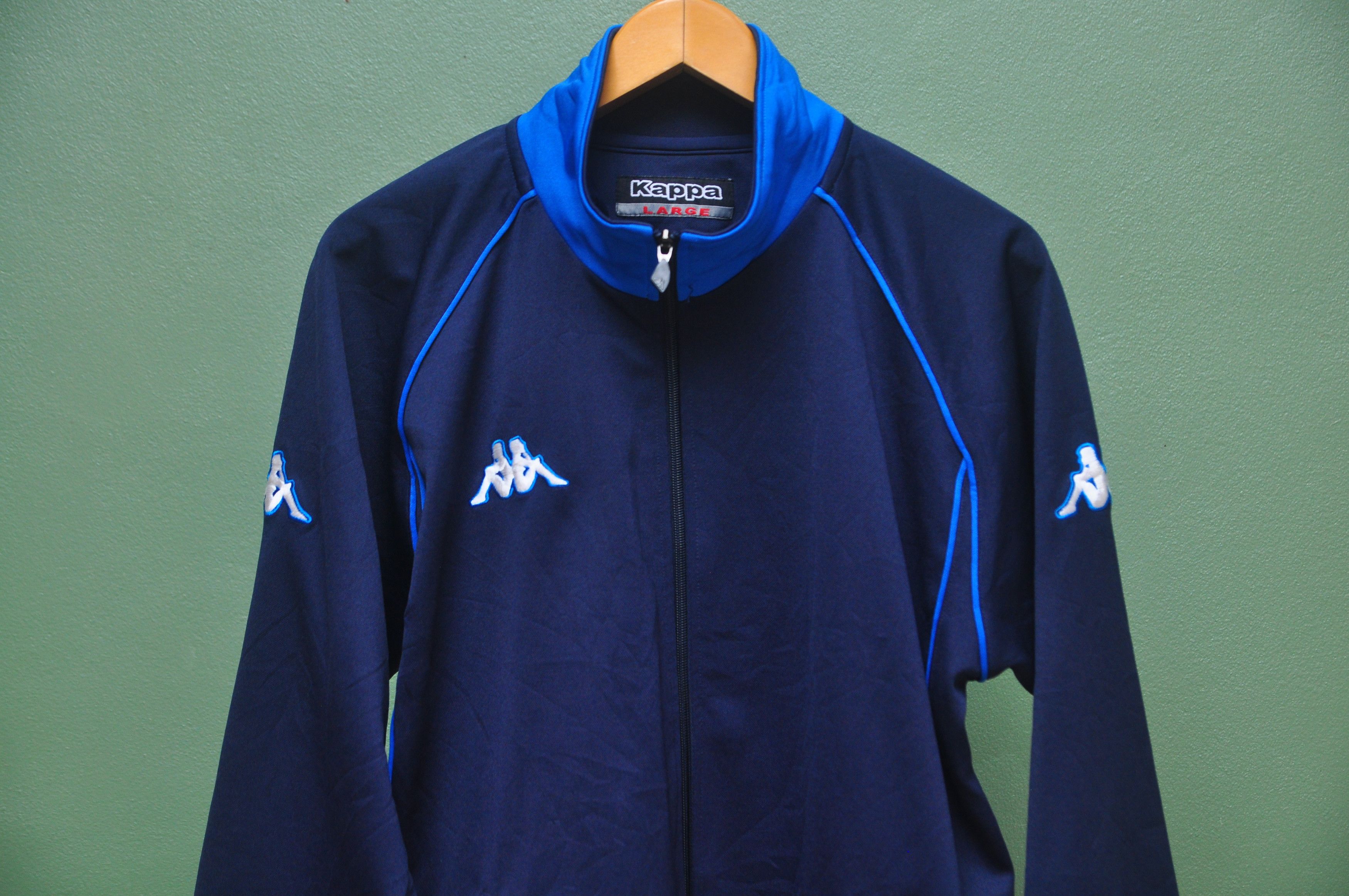 Designer × Japanese Brand × Kappa Vintage Kappa Sweater Track Big Logo Sweater Size US XL / EU 56 / 4 - 3 Thumbnail