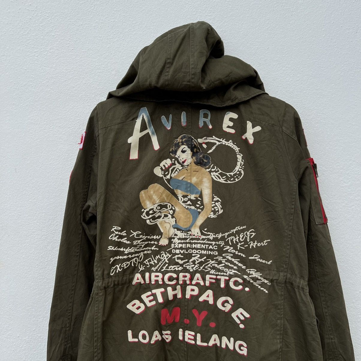 Japanese Brand VINTAGE 1989 MILITARY JACKET PARKA AVIREX BIG LOGO SEXY Size US M / EU 48-50 / 2 - 3 Thumbnail