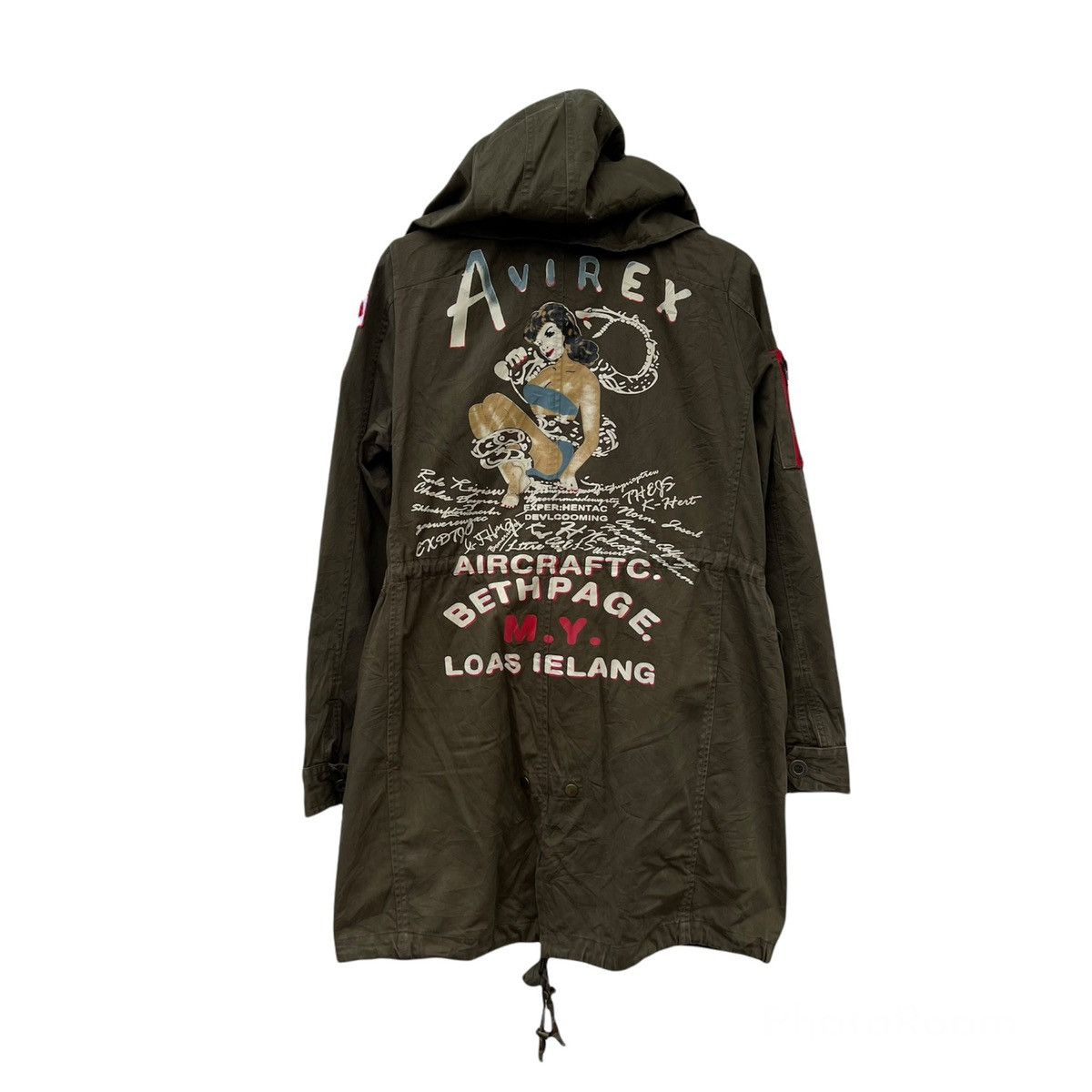 Japanese Brand VINTAGE 1989 MILITARY JACKET PARKA AVIREX BIG LOGO SEXY Size US M / EU 48-50 / 2 - 1 Thumbnail