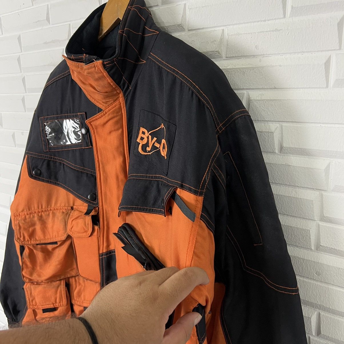 Japanese Brand VINTAGE RACING BIKER JACKET By-Q BIG LOGO EMBROIDERED Size US M / EU 48-50 / 2 - 8 Thumbnail