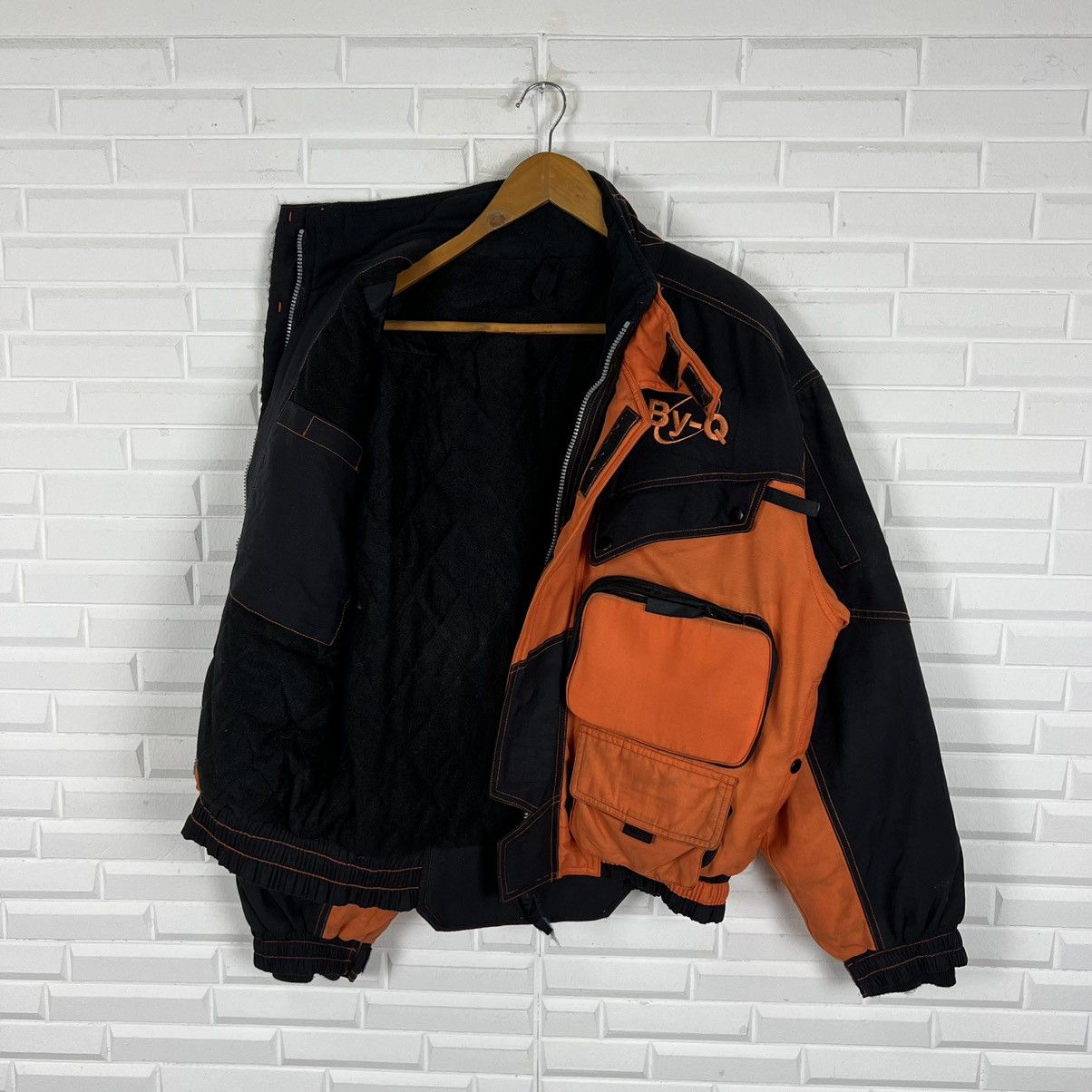Japanese Brand VINTAGE RACING BIKER JACKET By-Q BIG LOGO EMBROIDERED Size US M / EU 48-50 / 2 - 16 Thumbnail