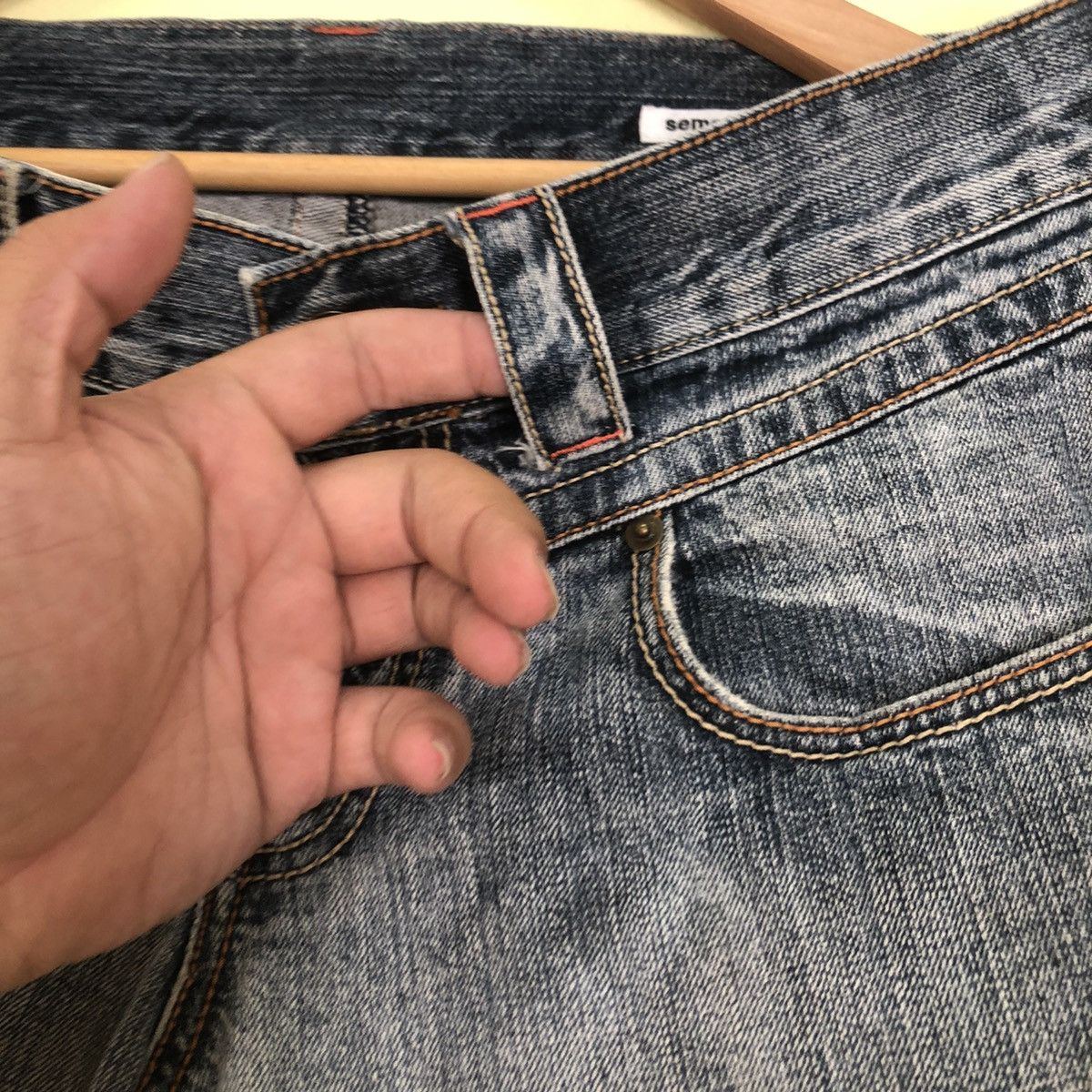 Japanese Brand Distressed Denim Semantic With Snake Pocket Size US 34 / EU 50 - 10 Thumbnail
