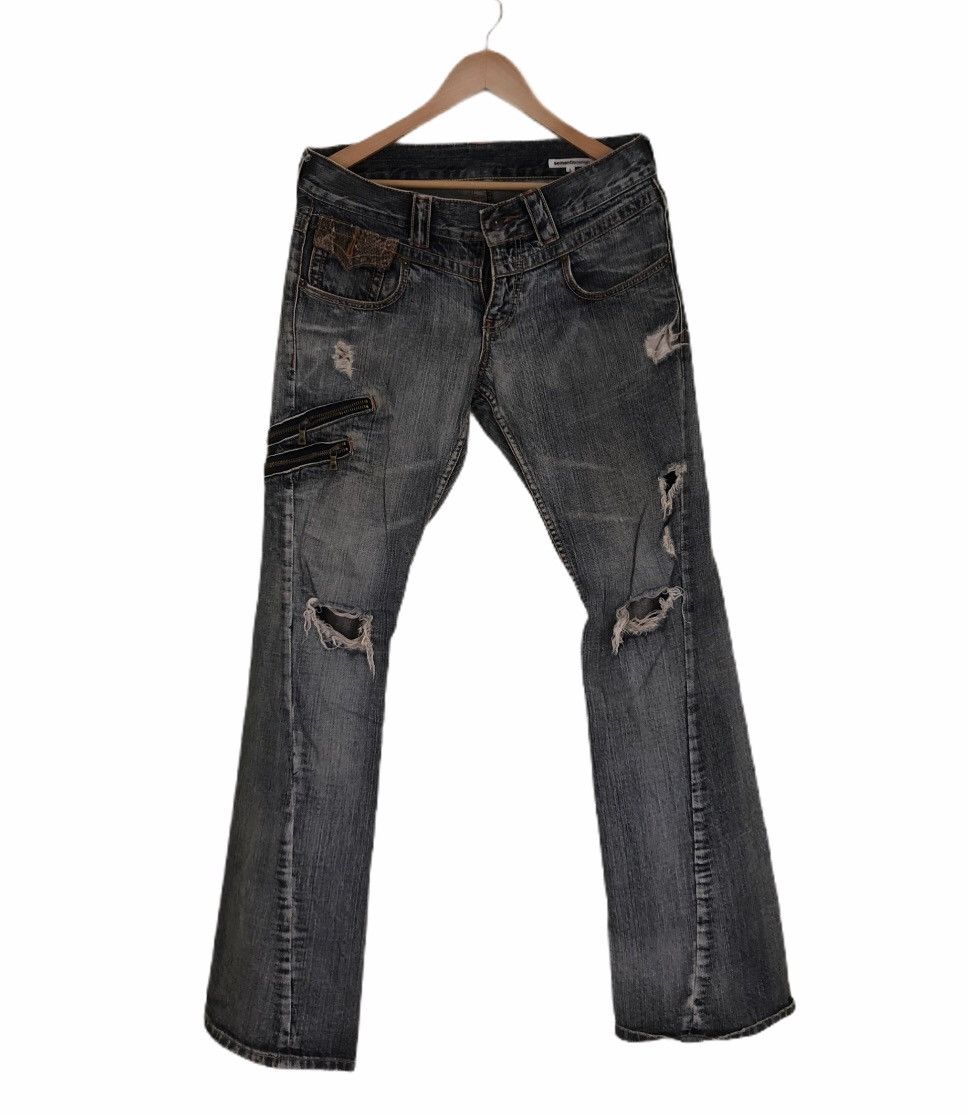 Japanese Brand Distressed Denim Semantic With Snake Pocket Size US 34 / EU 50 - 1 Thumbnail