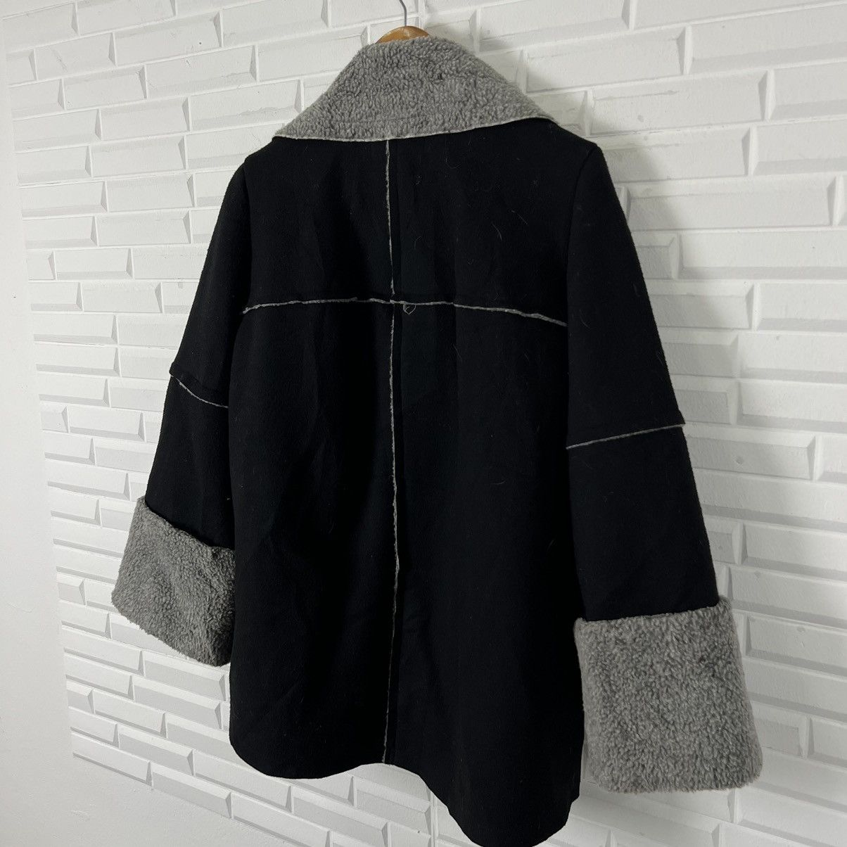 Japanese Brand DOUBLE BREAST WINTER JACKET MOUSSY ASYMMETRICAL DESIGN Size US M / EU 48-50 / 2 - 9 Thumbnail