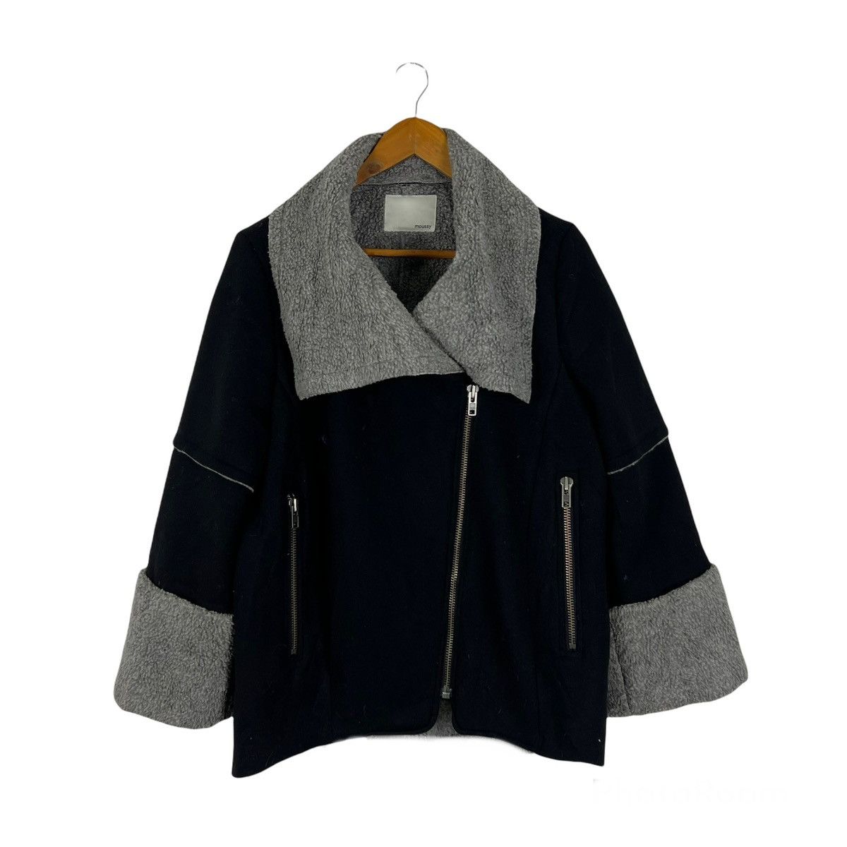 Japanese Brand DOUBLE BREAST WINTER JACKET MOUSSY ASYMMETRICAL DESIGN Size US M / EU 48-50 / 2 - 1 Thumbnail