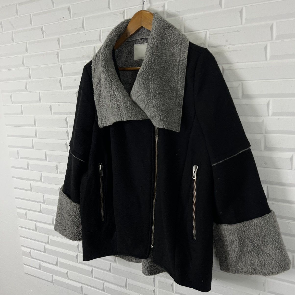 Japanese Brand DOUBLE BREAST WINTER JACKET MOUSSY ASYMMETRICAL DESIGN Size US M / EU 48-50 / 2 - 2 Thumbnail