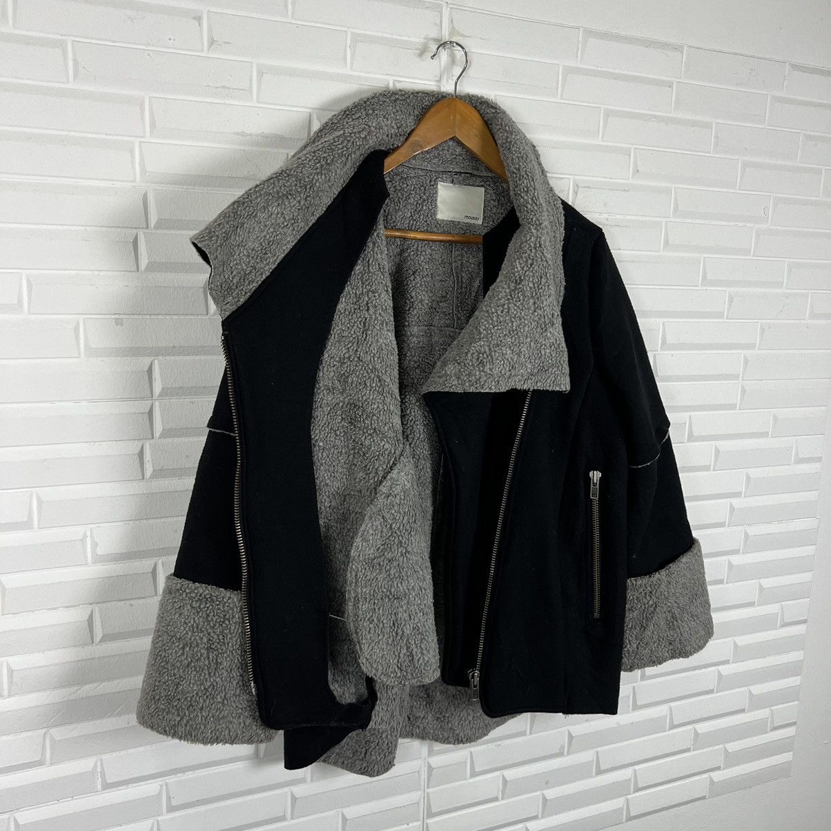 Japanese Brand DOUBLE BREAST WINTER JACKET MOUSSY ASYMMETRICAL DESIGN Size US M / EU 48-50 / 2 - 12 Thumbnail