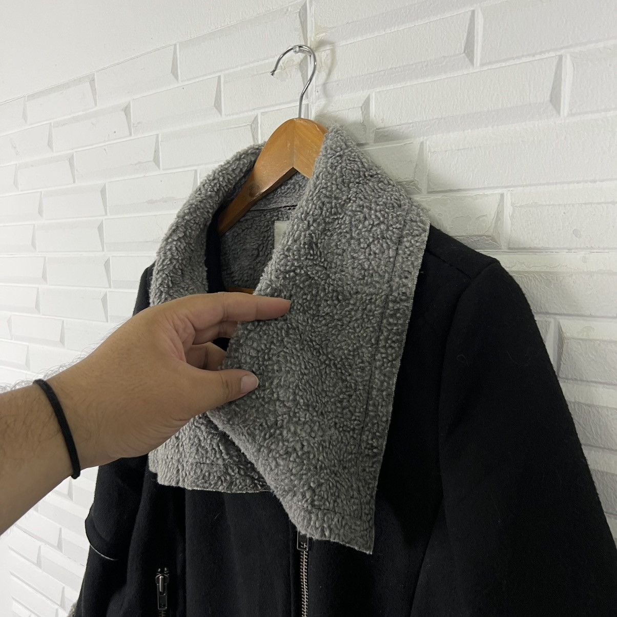 Japanese Brand DOUBLE BREAST WINTER JACKET MOUSSY ASYMMETRICAL DESIGN Size US M / EU 48-50 / 2 - 4 Thumbnail