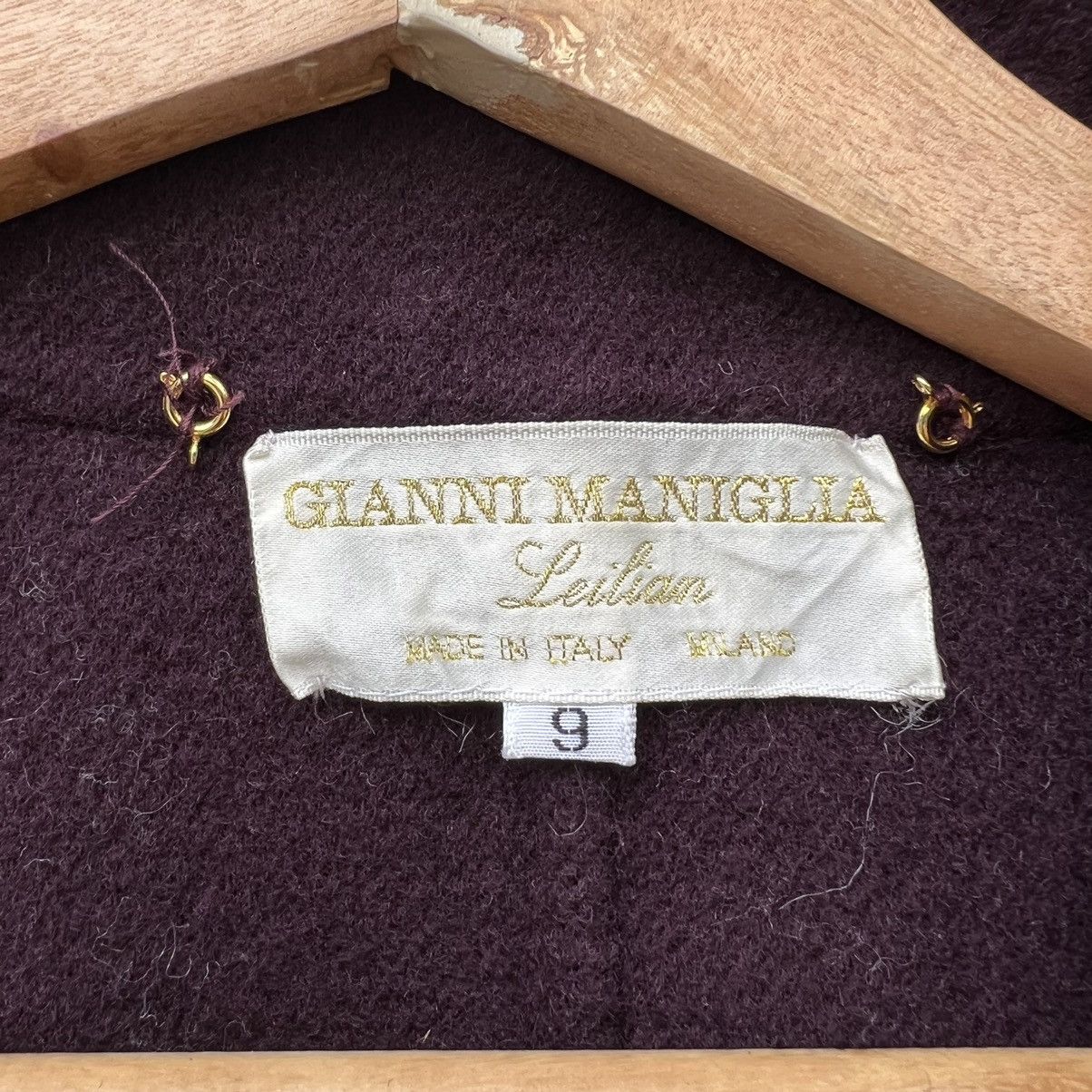 Designer WOOL LONG JACKET AGNONALANERIEGIANNI MANIGLIA MADE IN ITALY Size US L / EU 52-54 / 3 - 10 Thumbnail