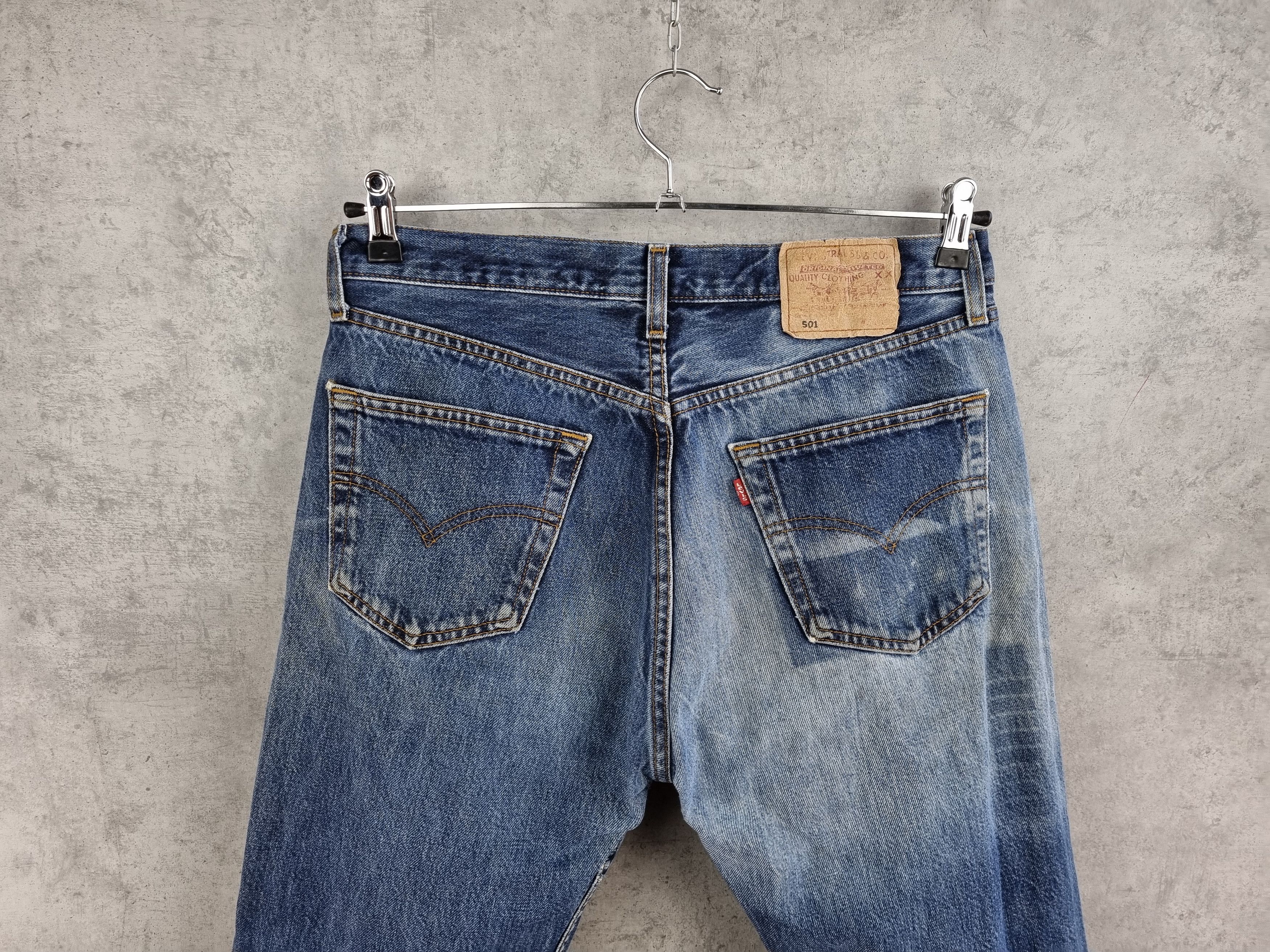 Levi's Rare 90s LEVIS Faded Denim Jeans Vintage Pants Size US 33 - 3 Thumbnail