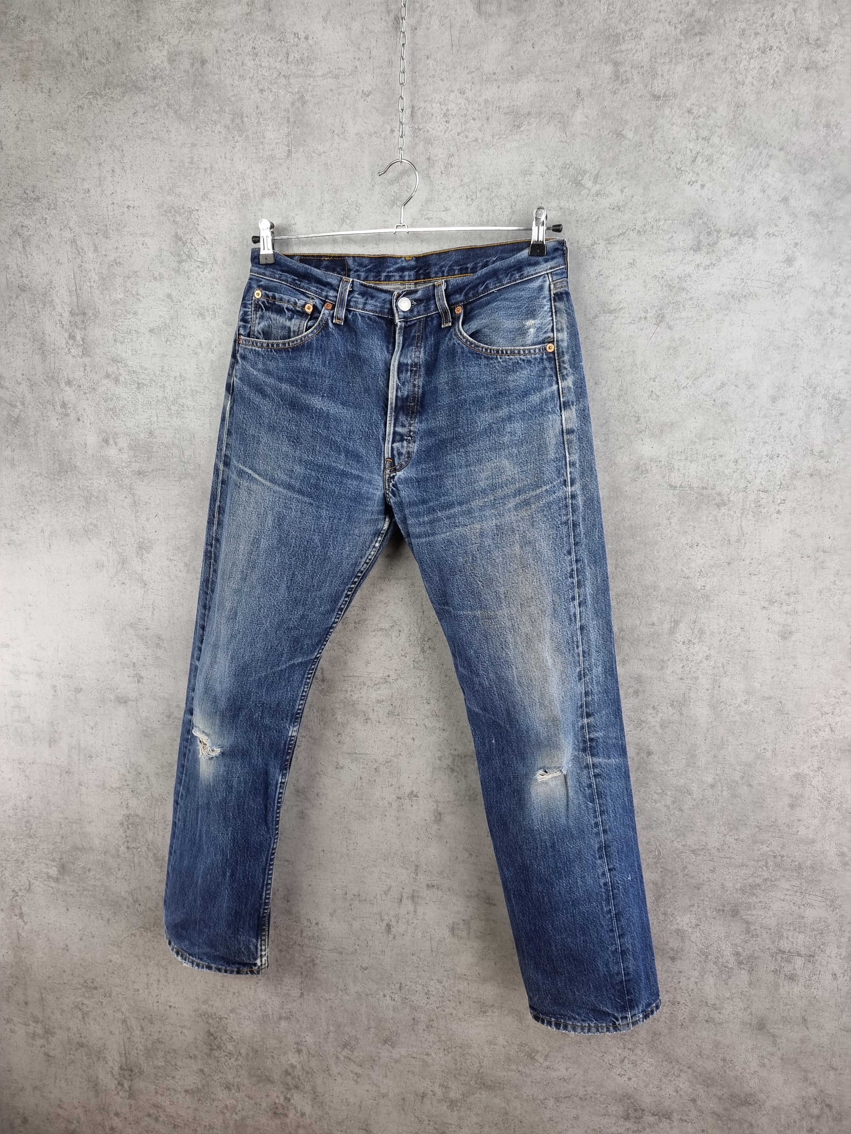 Levi's Rare 90s LEVIS Faded Denim Jeans Vintage Pants Size US 33 - 2 Thumbnail