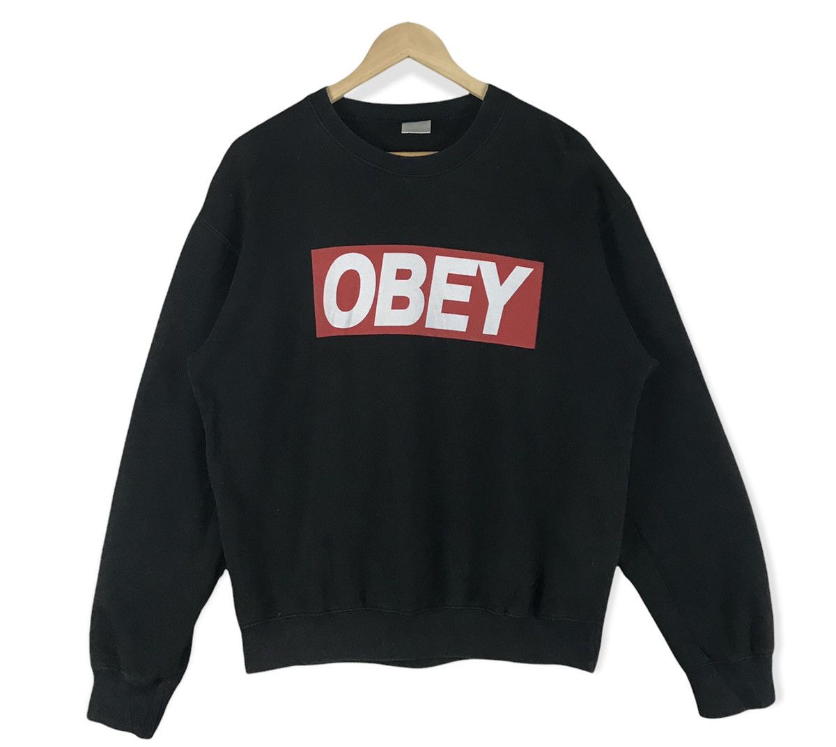 Obey Vintage Obey Box Logo Sweatshirt Size US L / EU 52-54 / 3 - 1 Thumbnail