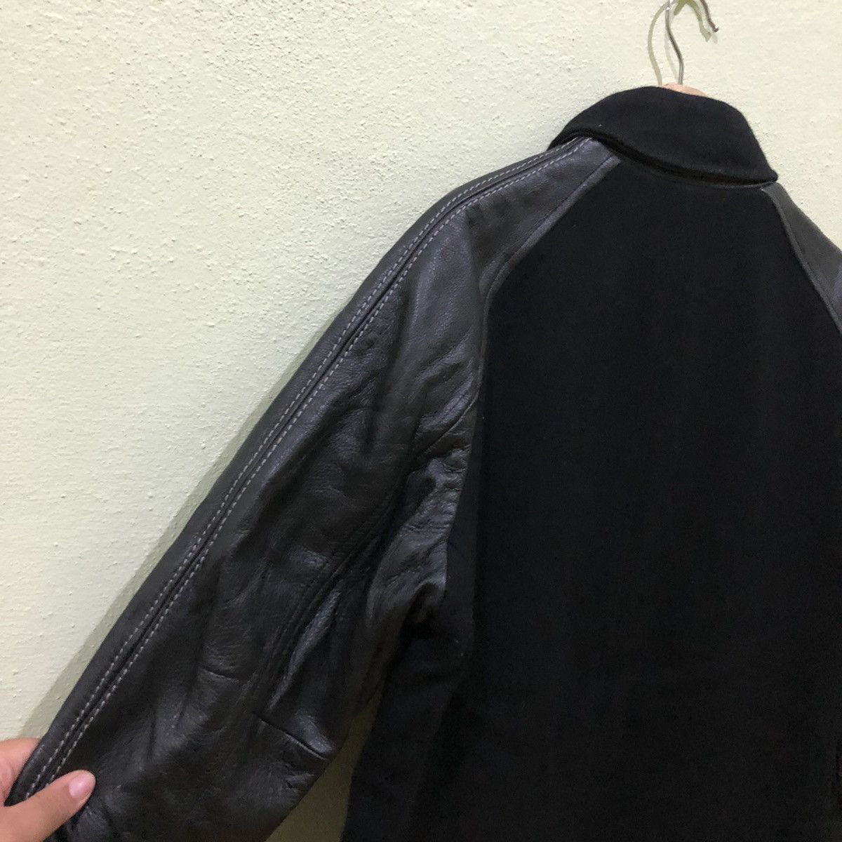 Japanese Brand Leather Wool Varsity Jacket Rattle Trap Size US L / EU 52-54 / 3 - 8 Thumbnail
