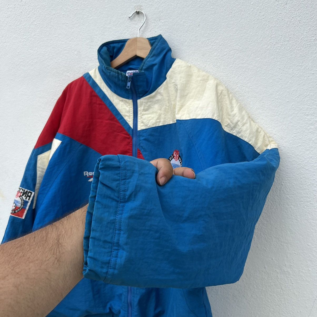 Japanese Brand VINTAGE REEBOK POCCNA SOCCER FEDERATION BIG LOGO JACKET Size US L / EU 52-54 / 3 - 7 Thumbnail