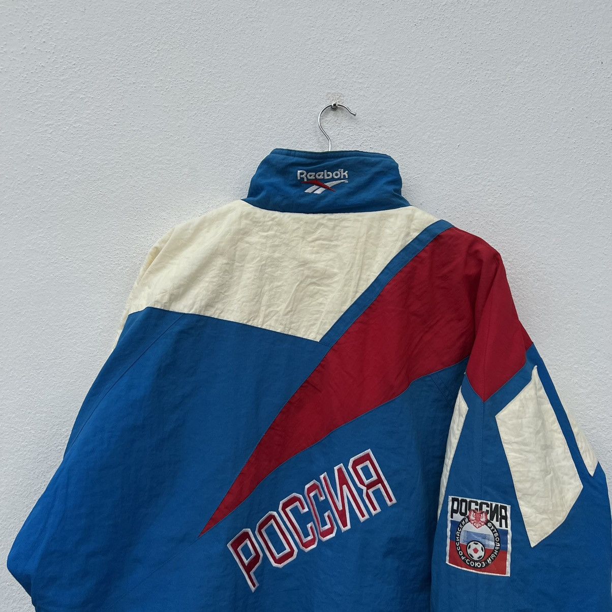 Japanese Brand VINTAGE REEBOK POCCNA SOCCER FEDERATION BIG LOGO JACKET Size US L / EU 52-54 / 3 - 9 Thumbnail