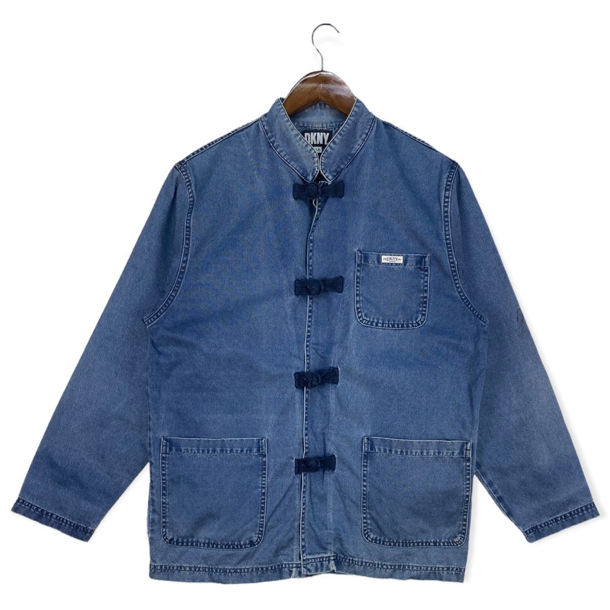 image of Dkny Denim Jacket in Blue, Men's (Size Medium)