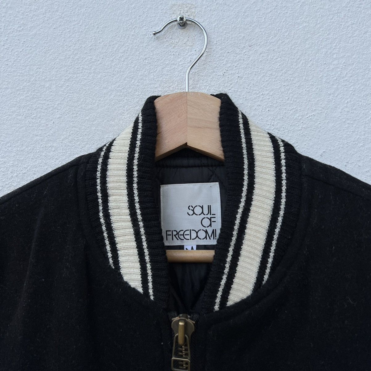 Japanese Brand RARE VARSITY JACKET SOUL OF FREEDOM BIG LOGO WOOL Size US M / EU 48-50 / 2 - 11 Thumbnail