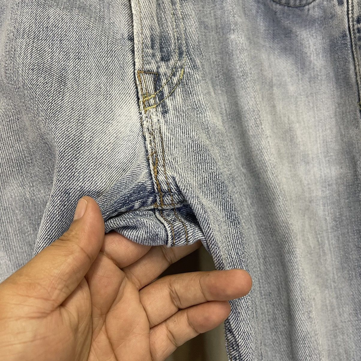 Polo Ralph Lauren 90s Polo Ralph Lauren Distressed Light Blue Wash Denim Size US 34 / EU 50 - 10 Thumbnail
