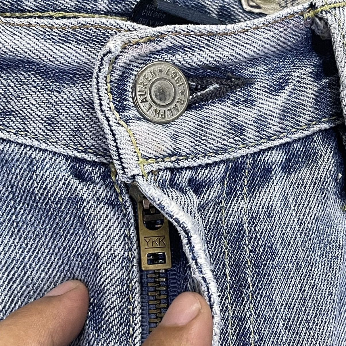Polo Ralph Lauren 90s Polo Ralph Lauren Distressed Light Blue Wash Denim Size US 34 / EU 50 - 9 Thumbnail