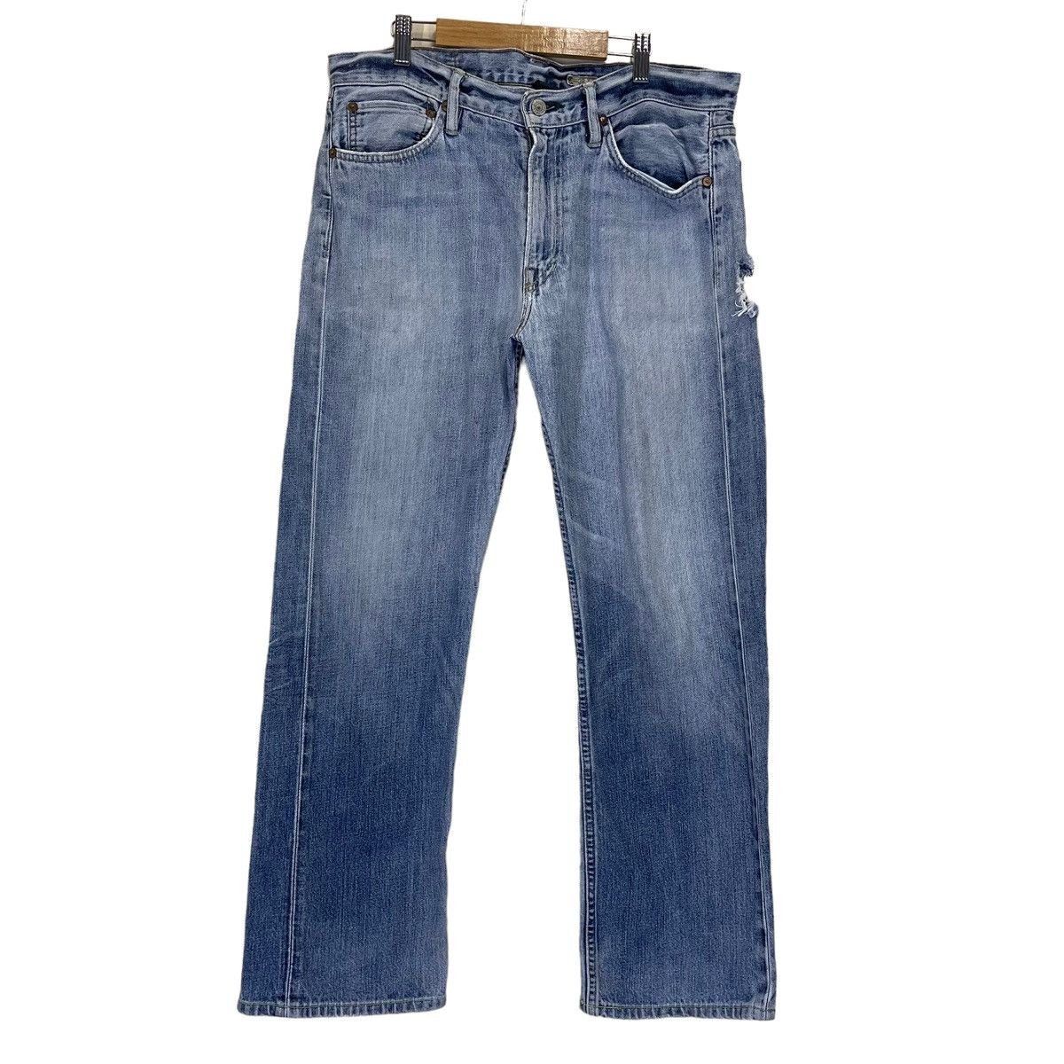 Polo Ralph Lauren 90s Polo Ralph Lauren Distressed Light Blue Wash Denim Size US 34 / EU 50 - 2 Thumbnail