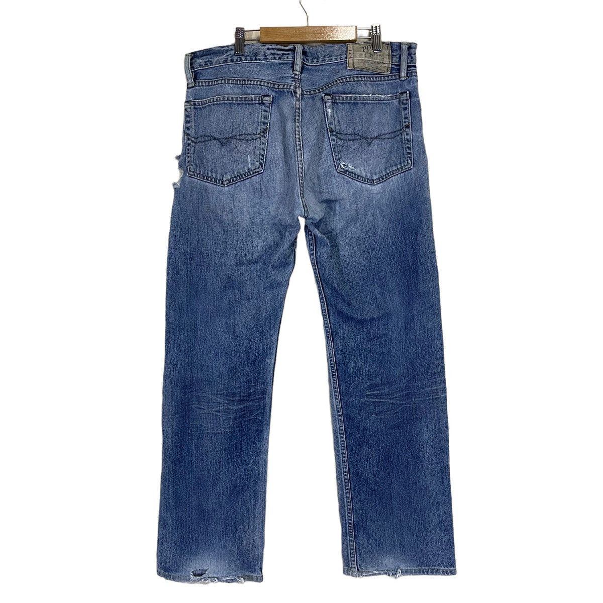 Polo Ralph Lauren 90s Polo Ralph Lauren Distressed Light Blue Wash Denim Size US 34 / EU 50 - 5 Thumbnail