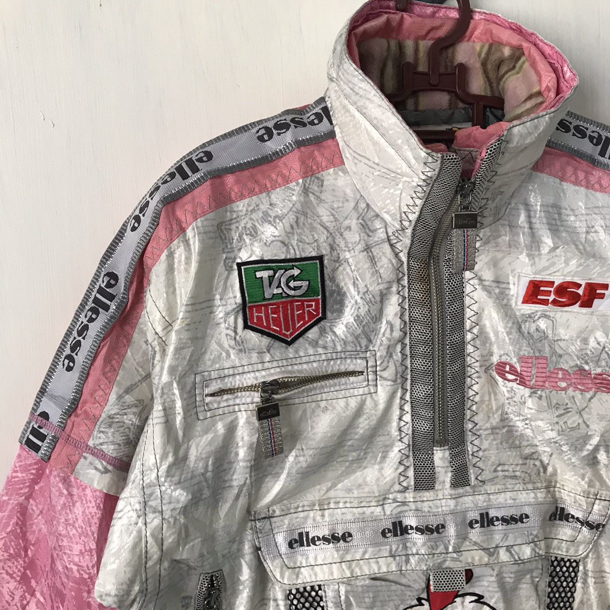 Ellesse × Vintage Vtg Ellesse Federation Francaise De Ski Jacket ESF Tag Heuer Size US S / EU 44-46 / 1 - 3 Thumbnail