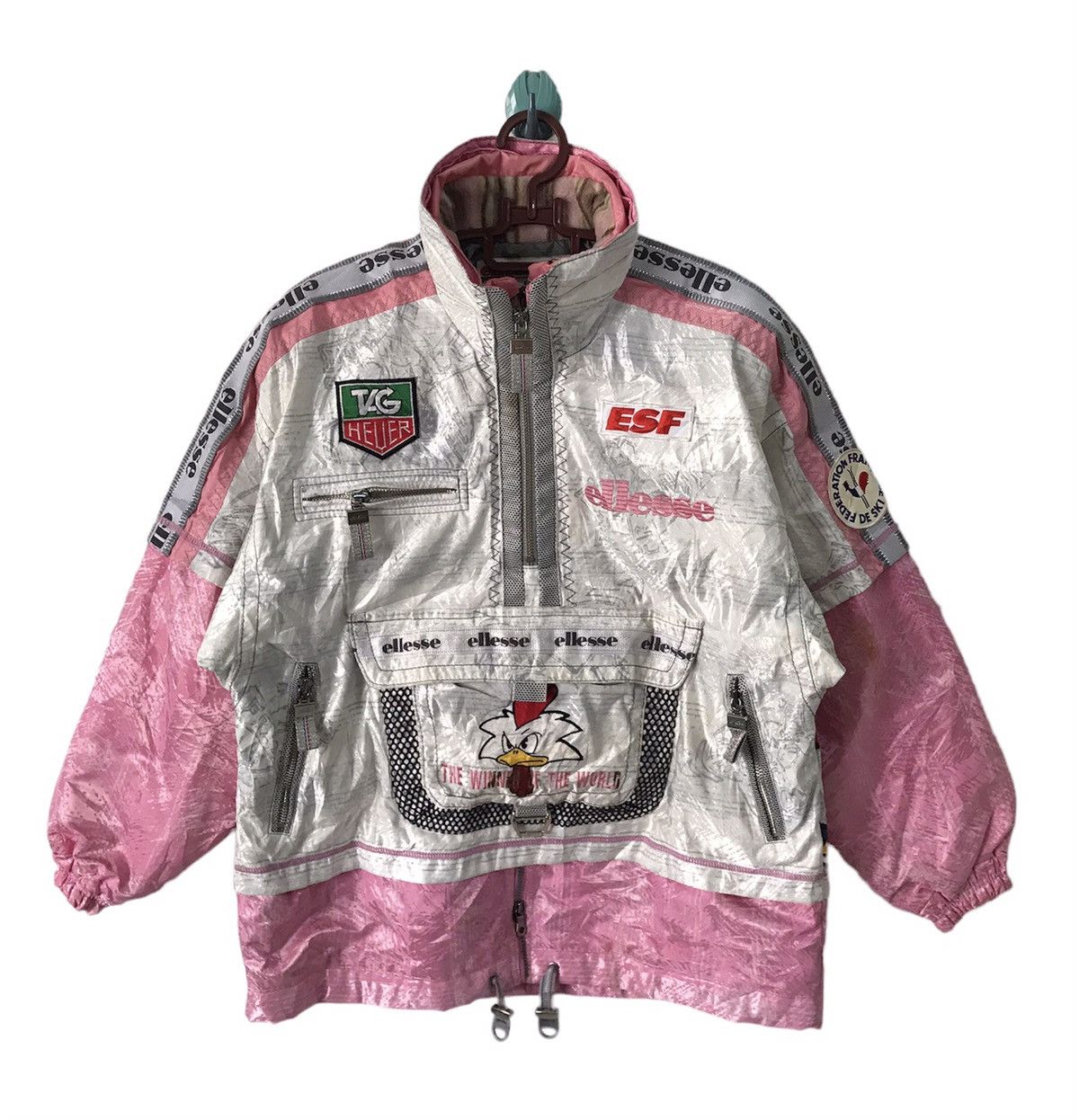 Ellesse × Vintage Vtg Ellesse Federation Francaise De Ski Jacket ESF Tag Heuer Size US S / EU 44-46 / 1 - 2 Thumbnail