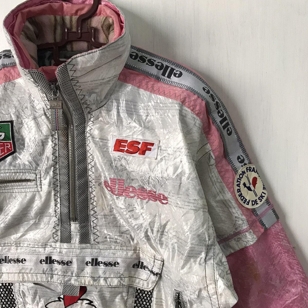 Ellesse × Vintage Vtg Ellesse Federation Francaise De Ski Jacket ESF Tag Heuer Size US S / EU 44-46 / 1 - 4 Thumbnail