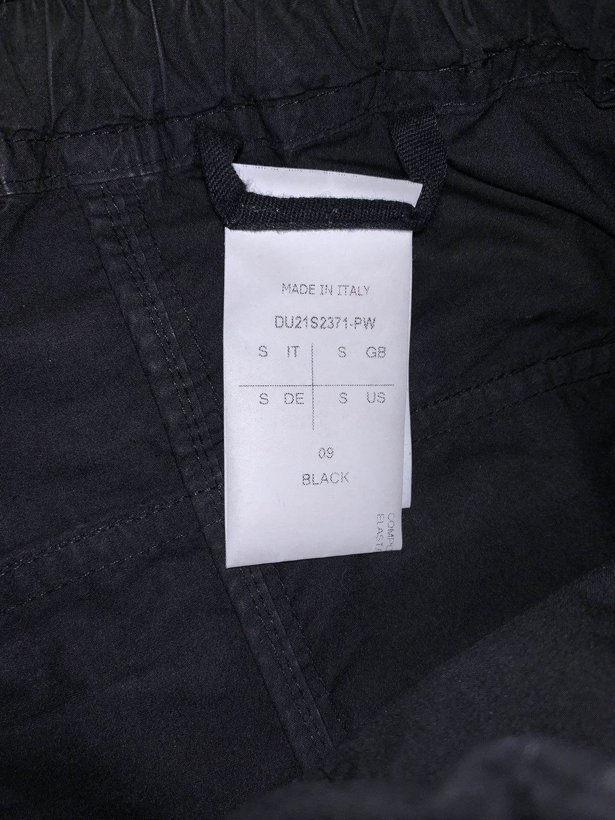 Rick Owens Drkshdw BLACK WAX POPLIN CREATCH DRKSHDW LOOSE CROP FIT CARGO PANTS Size US 31 - 4 Thumbnail