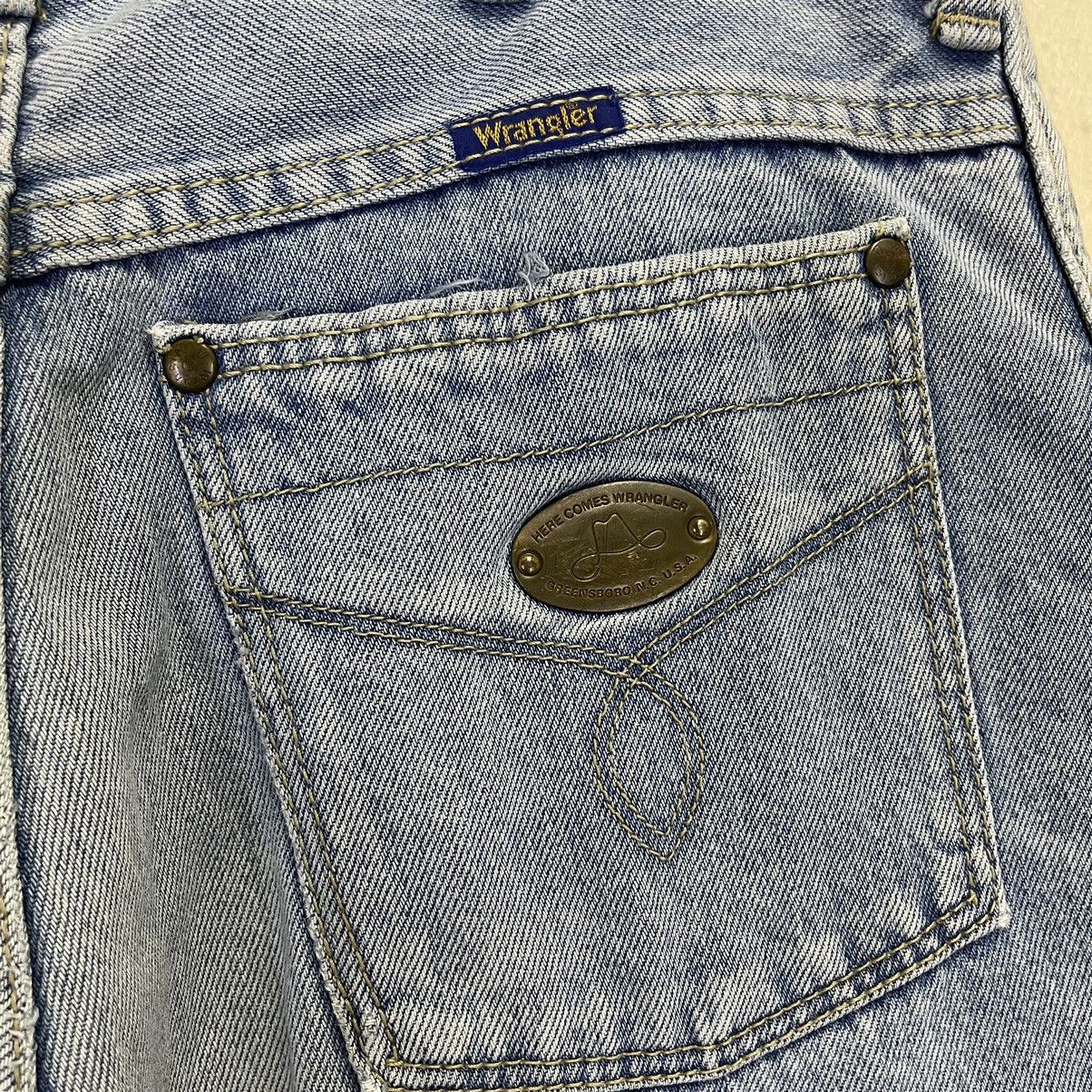 Other Vintage 90s Wrangler Distressed Faded Blue Jeans 28x28.5 Size US 28 / EU 44 - 13 Thumbnail
