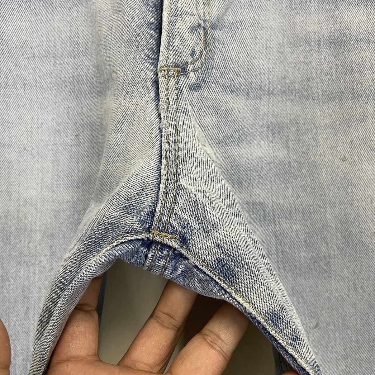 Other Vintage 90s Wrangler Distressed Faded Blue Jeans 28x28.5 Size US 28 / EU 44 - 7 Thumbnail
