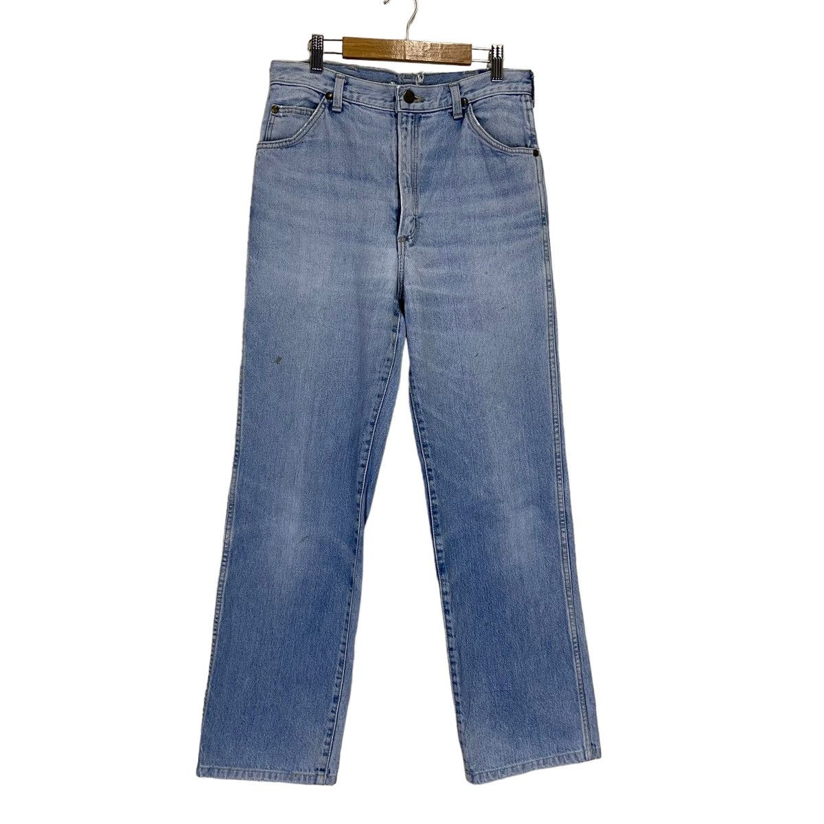Other Vintage 90s Wrangler Distressed Faded Blue Jeans 28x28.5 Size US 28 / EU 44 - 2 Thumbnail